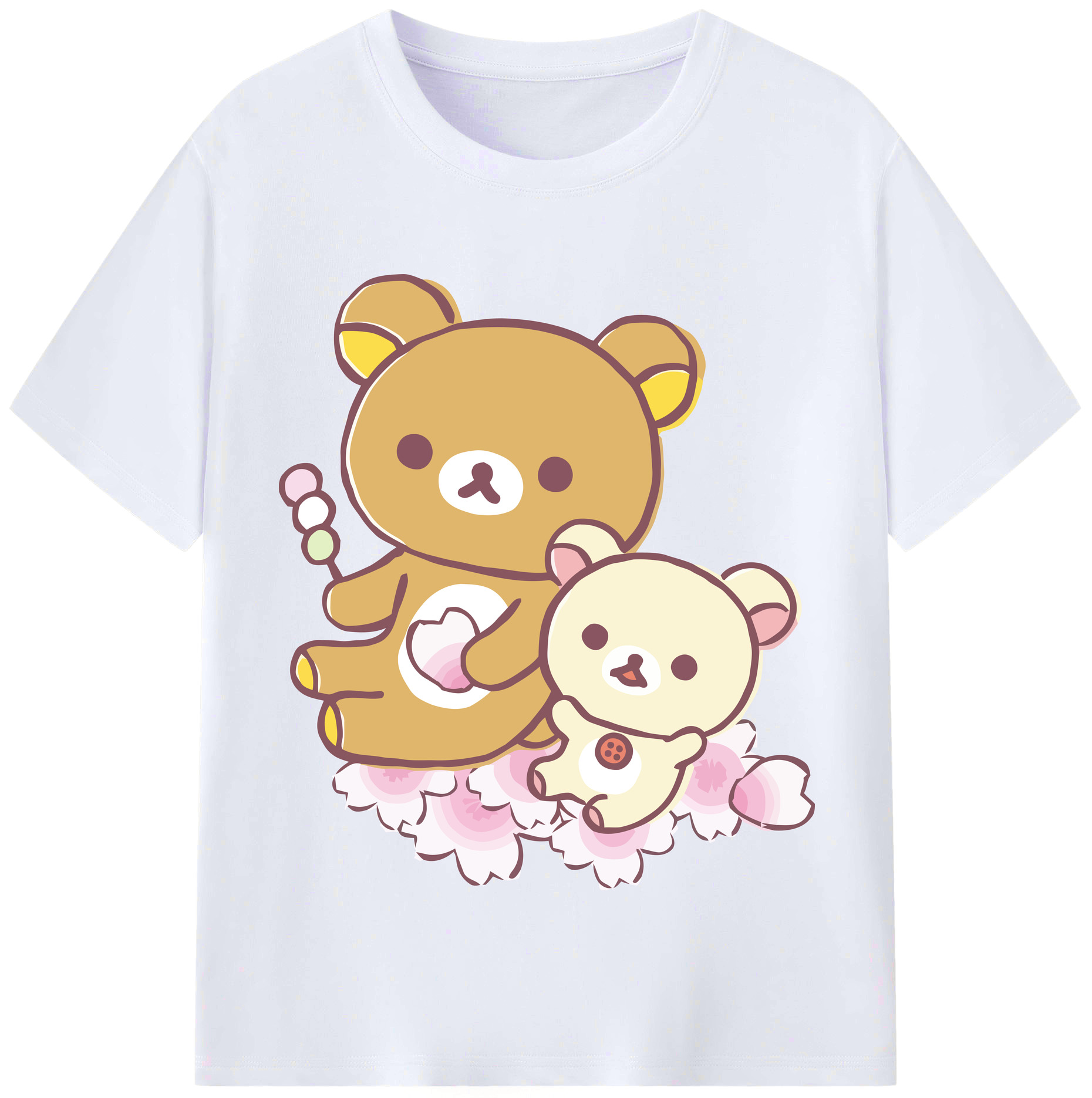 （画像用） リラックマ リラックマ キイロイトリ Rilakkuma Korilakkuma Kiiroitori レディースカジュアルプリントTシャツ（綿100％）