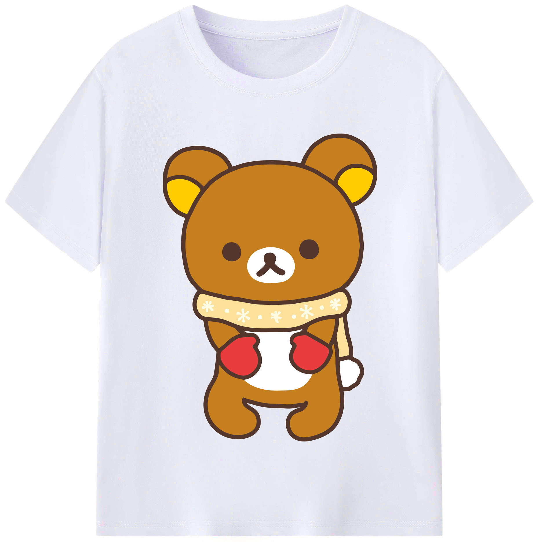 （画像用） リラックマ リラックマ キイロイトリ Rilakkuma Korilakkuma Kiiroitori レディースカジュアルプリントTシャツ（綿100％）
