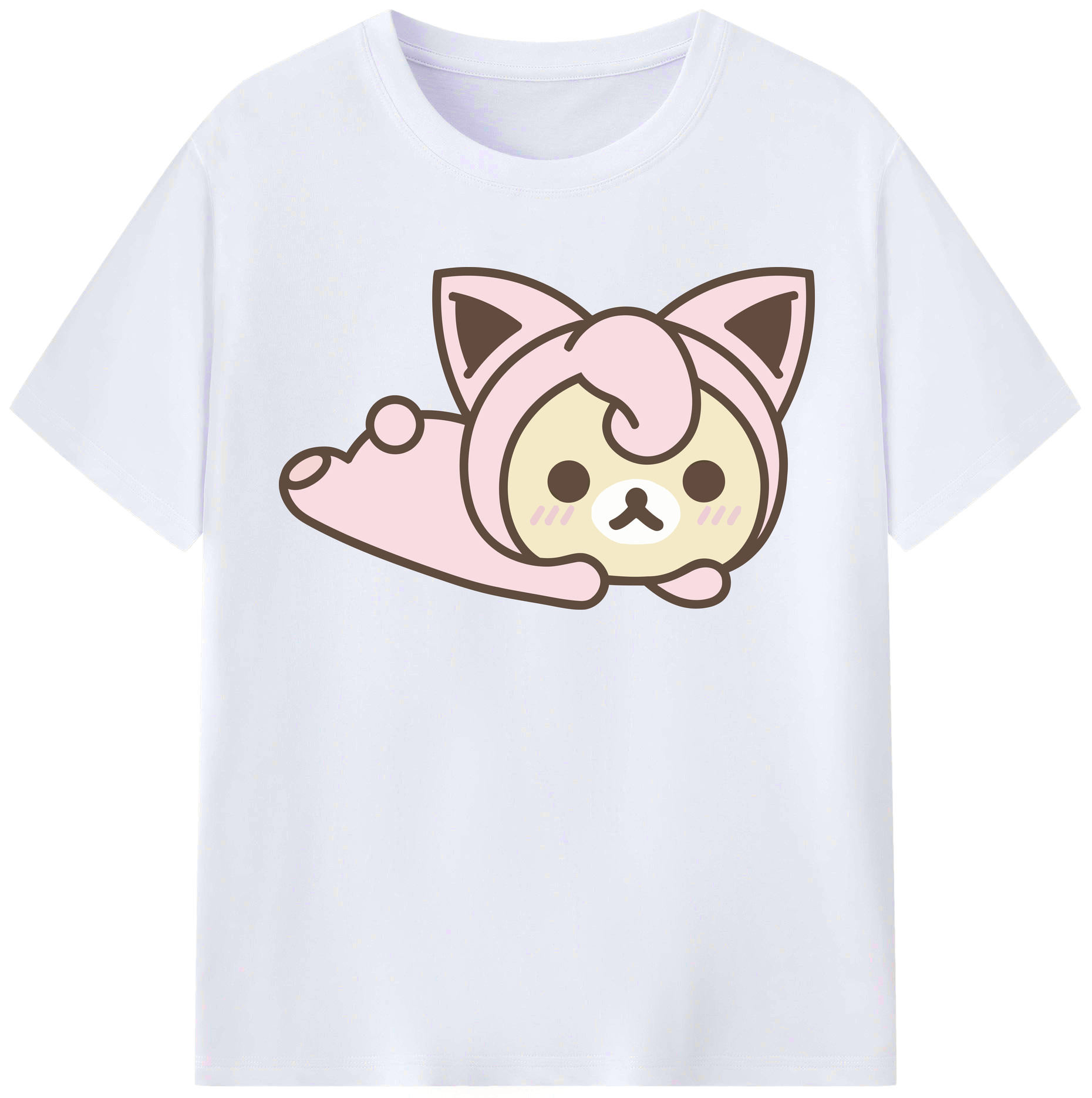 （画像用） リラックマ リラックマ キイロイトリ Rilakkuma Korilakkuma Kiiroitori レディースカジュアルプリントTシャツ（綿100％）