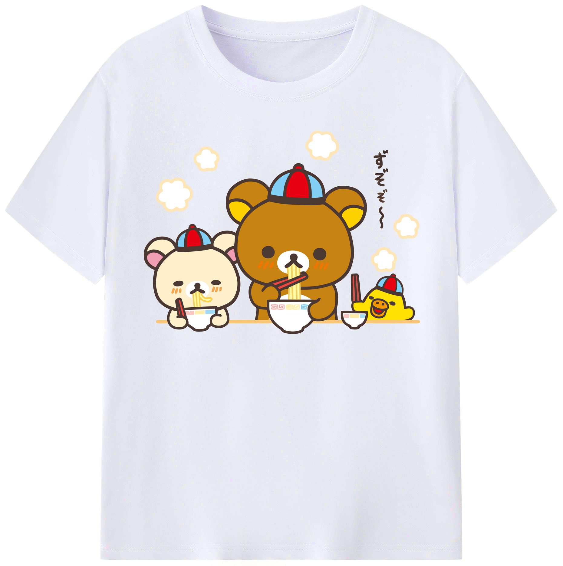 （画像用） リラックマ リラックマ キイロイトリ Rilakkuma Korilakkuma Kiiroitori レディースカジュアルプリントTシャツ（綿100％）