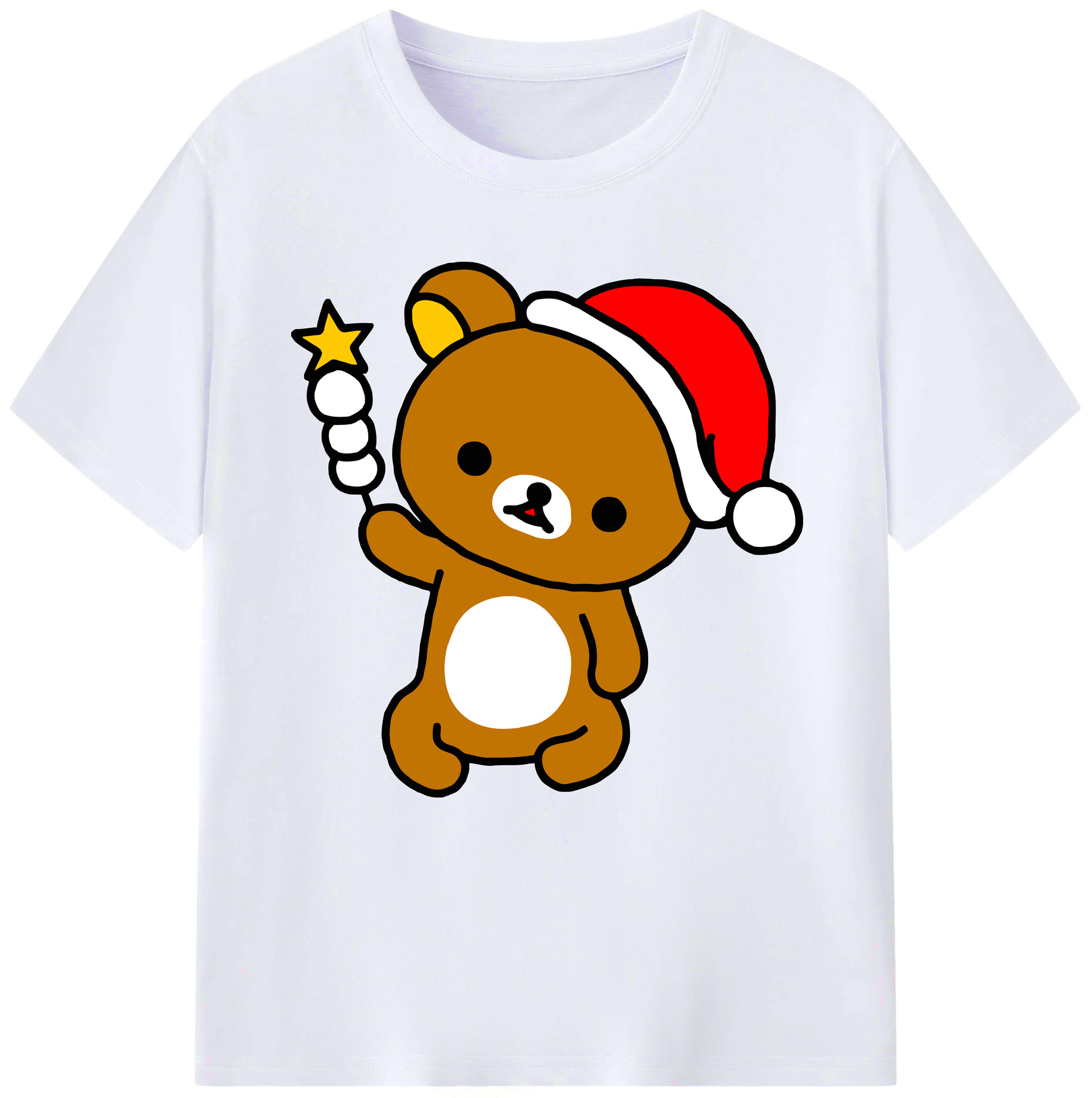 （画像用） リラックマ リラックマ キイロイトリ Rilakkuma Korilakkuma Kiiroitori レディースカジュアルプリントTシャツ（綿100％）