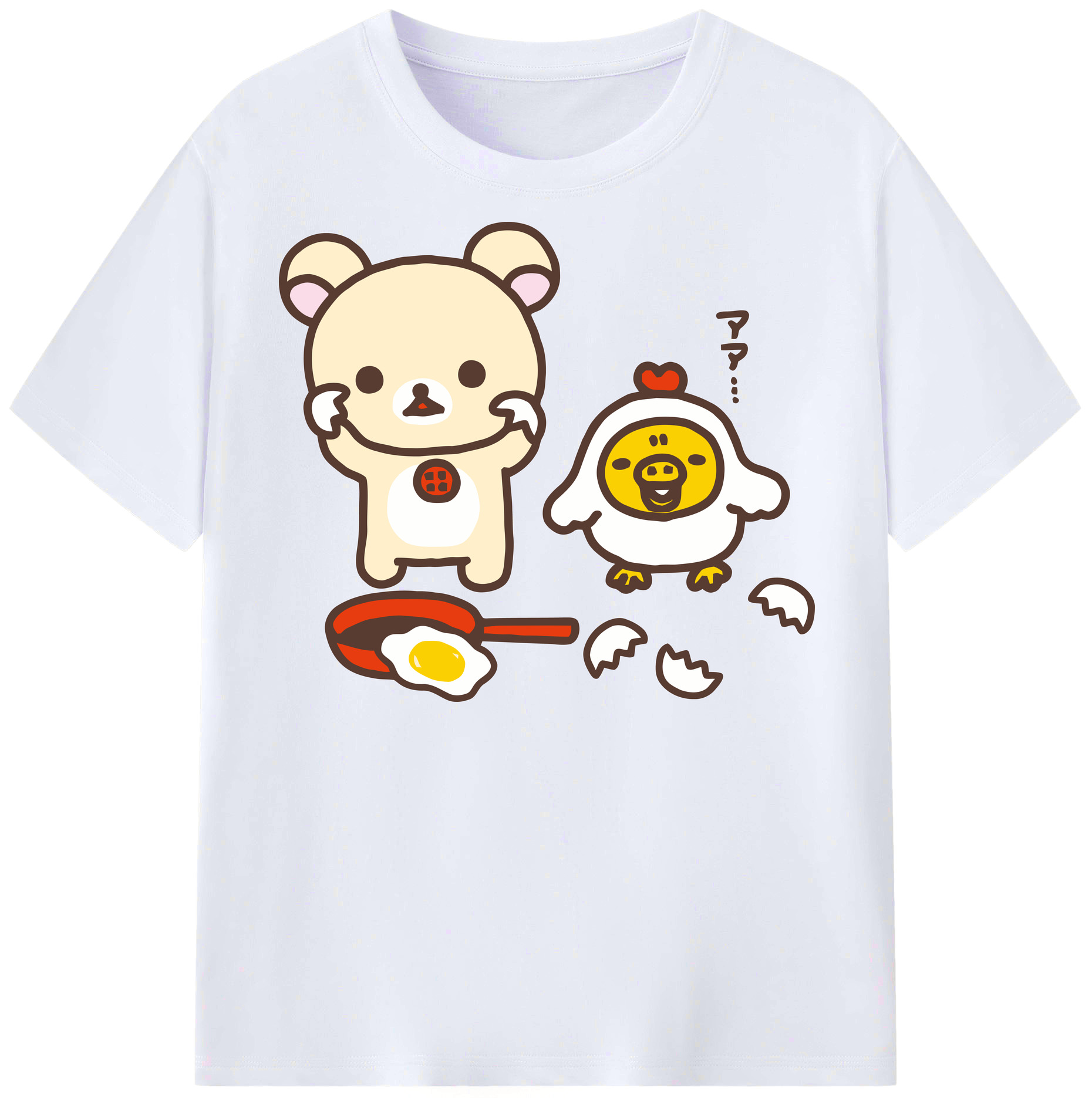 （画像用） リラックマ リラックマ キイロイトリ Rilakkuma Korilakkuma Kiiroitori レディースカジュアルプリントTシャツ（綿100％）