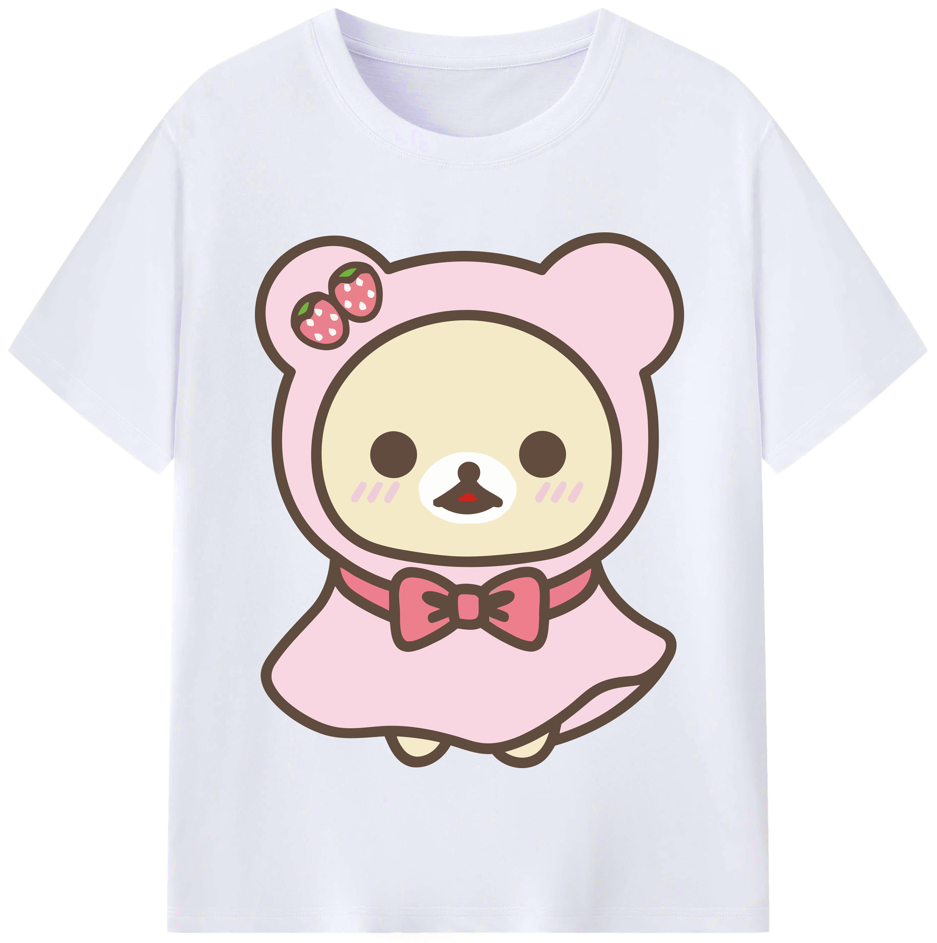 （画像用） リラックマ リラックマ キイロイトリ Rilakkuma Korilakkuma Kiiroitori レディースカジュアルプリントTシャツ（綿100％）