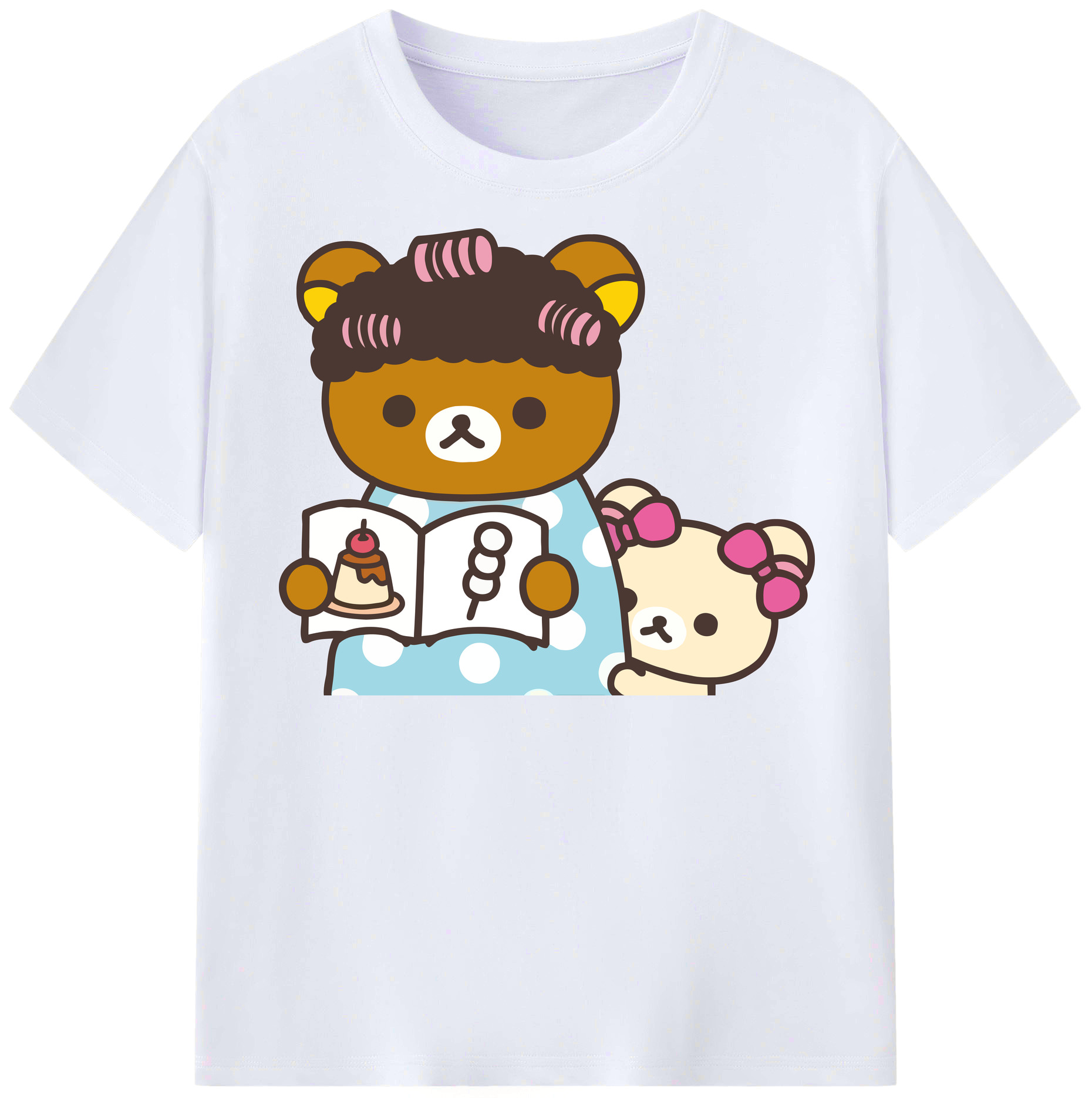 （画像用） リラックマ リラックマ キイロイトリ Rilakkuma Korilakkuma Kiiroitori レディースカジュアルプリントTシャツ（綿100％）