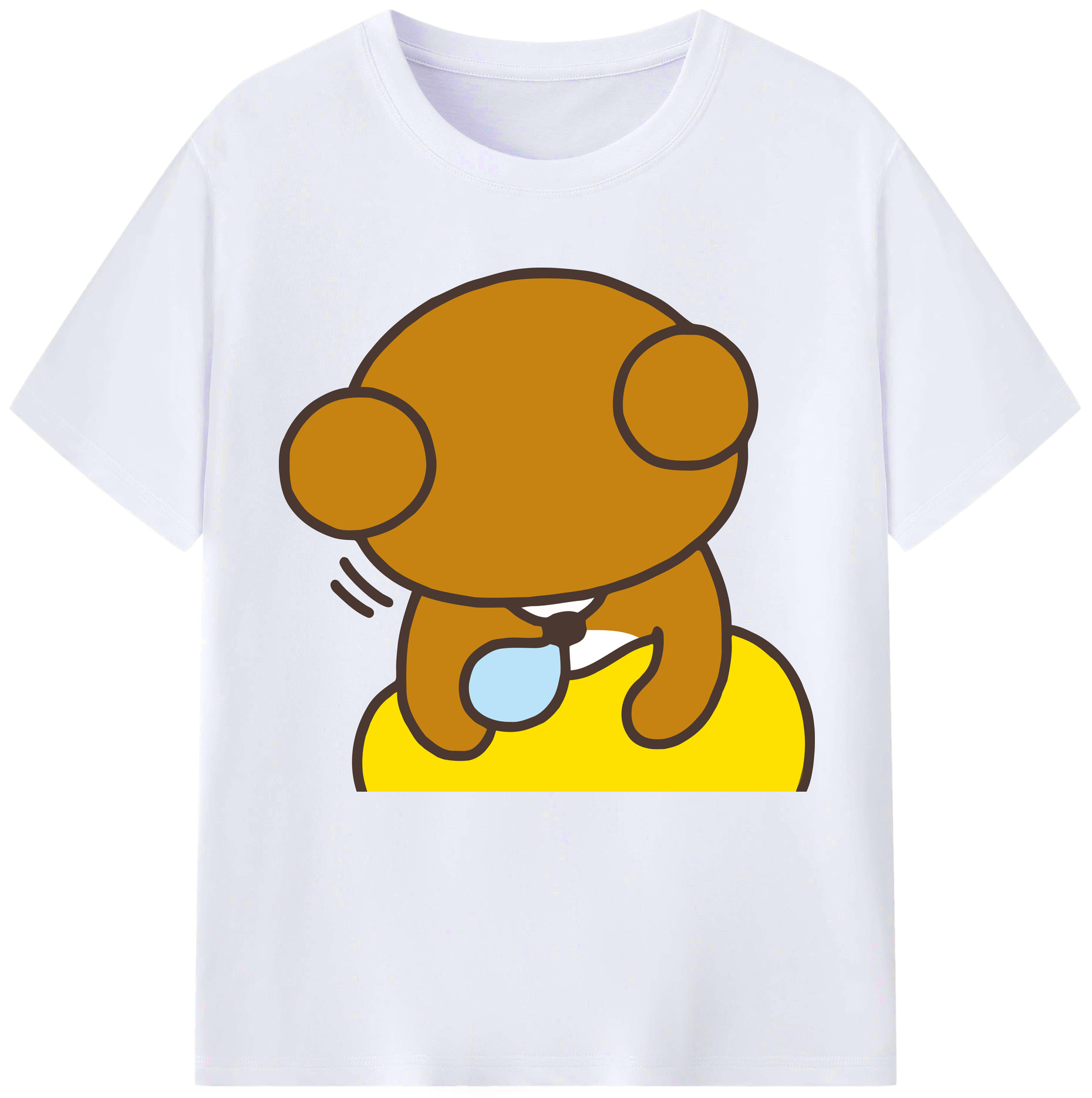 （画像用） リラックマ リラックマ キイロイトリ Rilakkuma Korilakkuma Kiiroitori レディースカジュアルプリントTシャツ（綿100％）