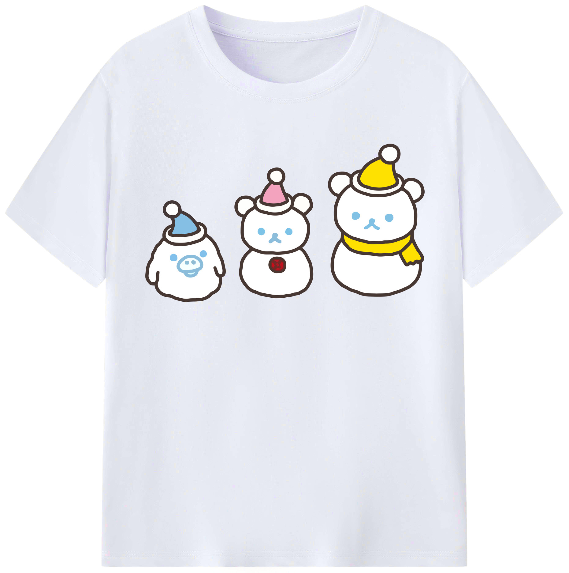 （画像用） リラックマ リラックマ キイロイトリ Rilakkuma Korilakkuma Kiiroitori レディースカジュアルプリントTシャツ（綿100％）