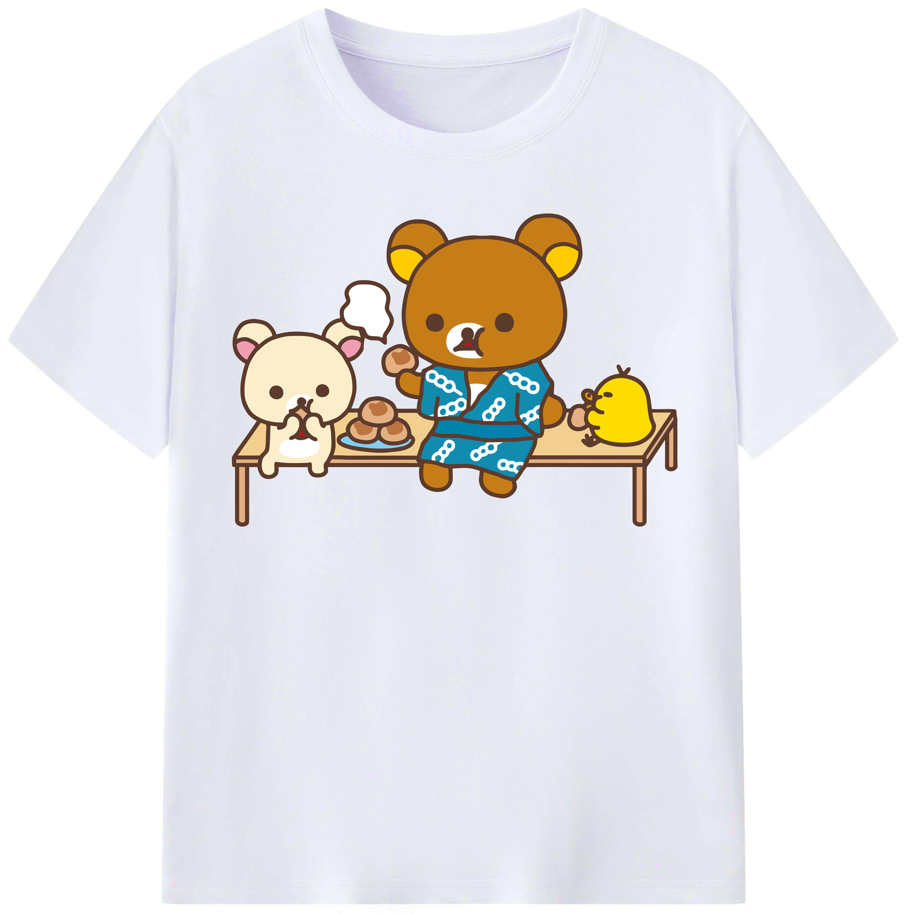 （画像用） リラックマ リラックマ キイロイトリ Rilakkuma Korilakkuma Kiiroitori レディースカジュアルプリントTシャツ（綿100％）