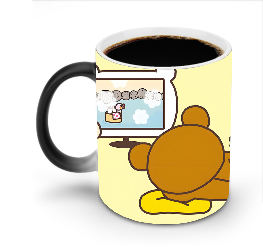 （画像用） リラックマ リラックマ キイロイトリ Rilakkuma Korilakkuma Kiiroitori 温度変色マグカップ