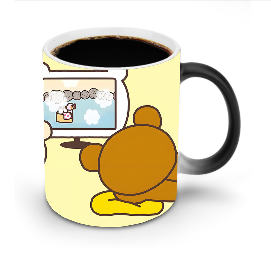 （画像用） リラックマ リラックマ キイロイトリ Rilakkuma Korilakkuma Kiiroitori 温度変色マグカップ