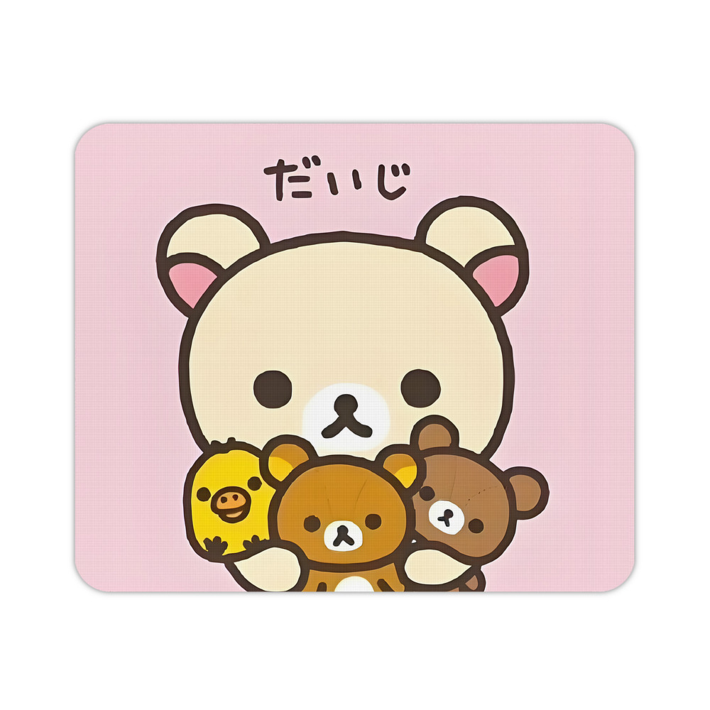（画像用） リラックマ リラックマ キイロイトリ Rilakkuma Korilakkuma Kiiroitori マウスパッド ステッチ加工 ラバー素材 防水 滑り止め 超薄型 ゲーミング/オフィス対応