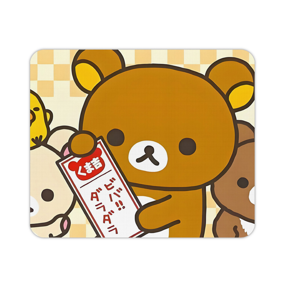 （画像用） リラックマ リラックマ キイロイトリ Rilakkuma Korilakkuma Kiiroitori マウスパッド ステッチ加工 ラバー素材 防水 滑り止め 超薄型 ゲーミング/オフィス対応
