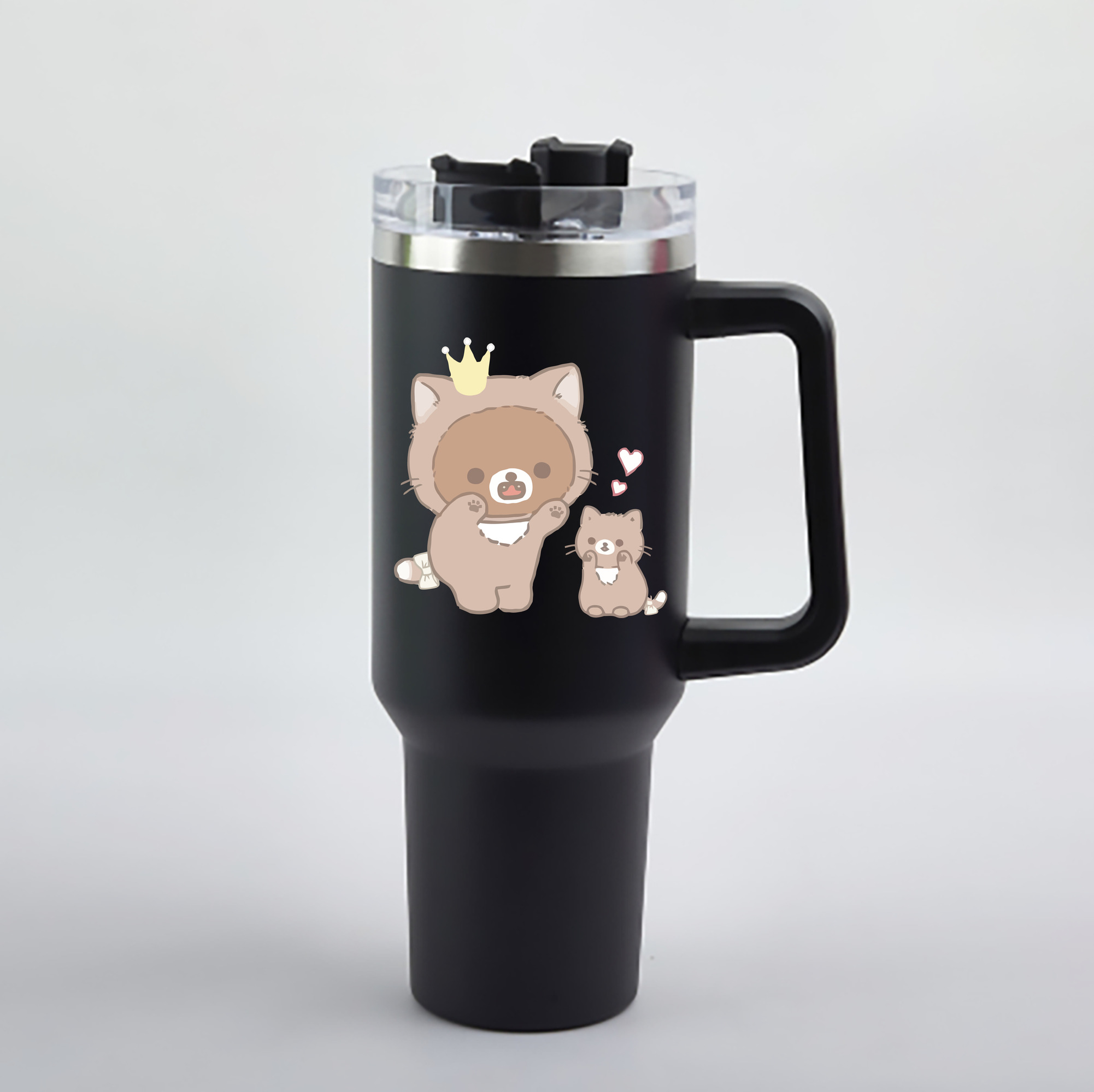（画像用） リラックマ リラックマ キイロイトリ Rilakkuma Korilakkuma Kiiroitori 1200mL車用タンブラー - クリスタルステッカー（プラスチックストロー付き）