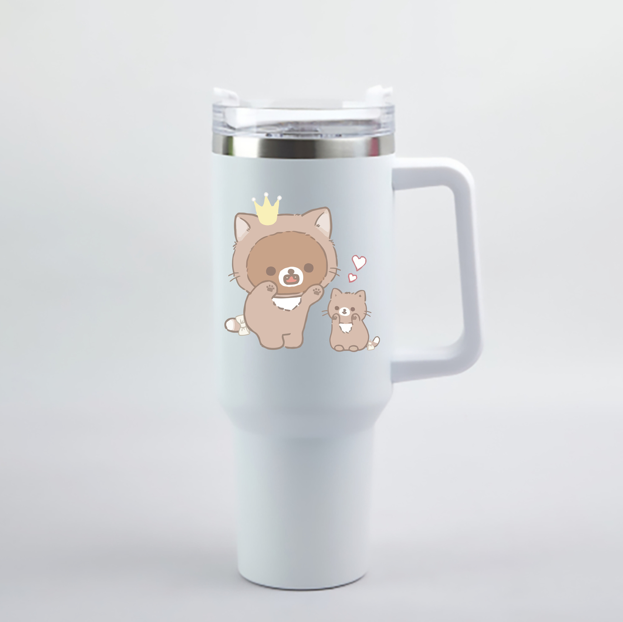 （画像用） リラックマ リラックマ キイロイトリ Rilakkuma Korilakkuma Kiiroitori 1200mL車用タンブラー - クリスタルステッカー（プラスチックストロー付き）