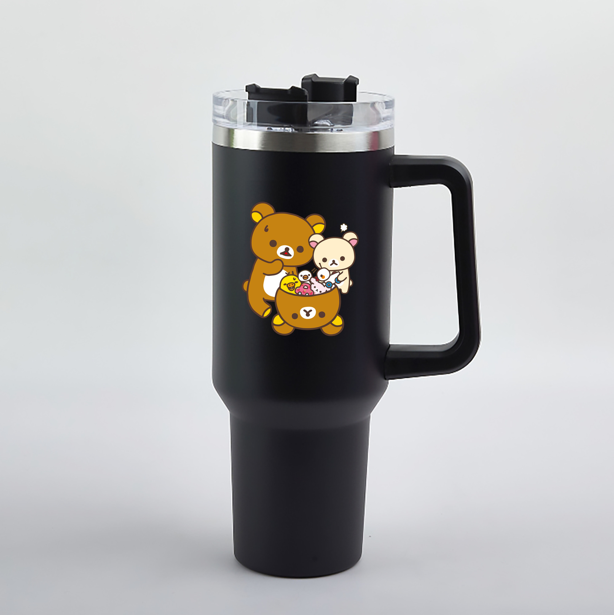 （画像用） リラックマ リラックマ キイロイトリ Rilakkuma Korilakkuma Kiiroitori 1200mL車用タンブラー（カラープリント）