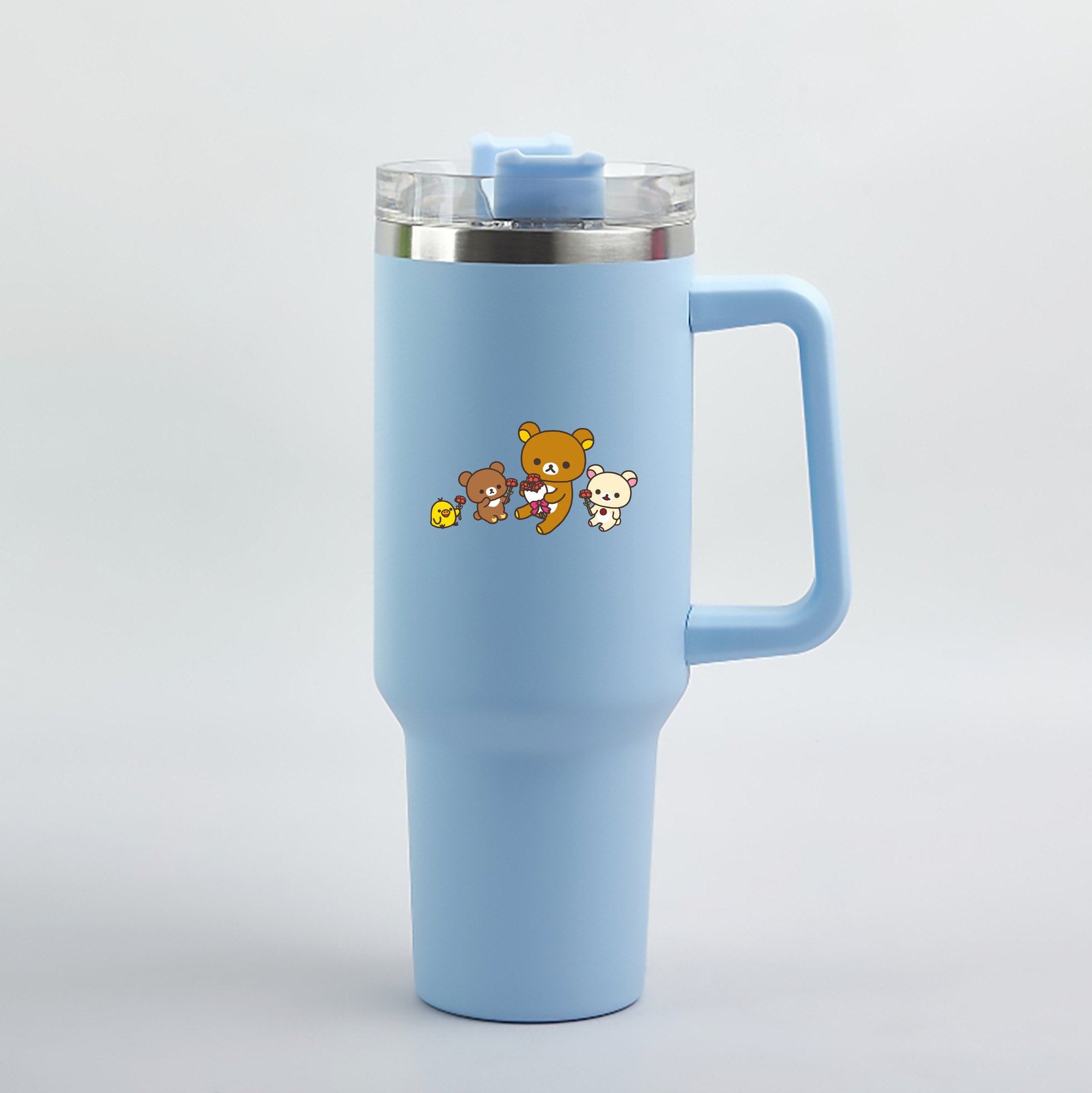 （画像用） リラックマ リラックマ キイロイトリ Rilakkuma Korilakkuma Kiiroitori 1200mL車用タンブラー（カラープリント）