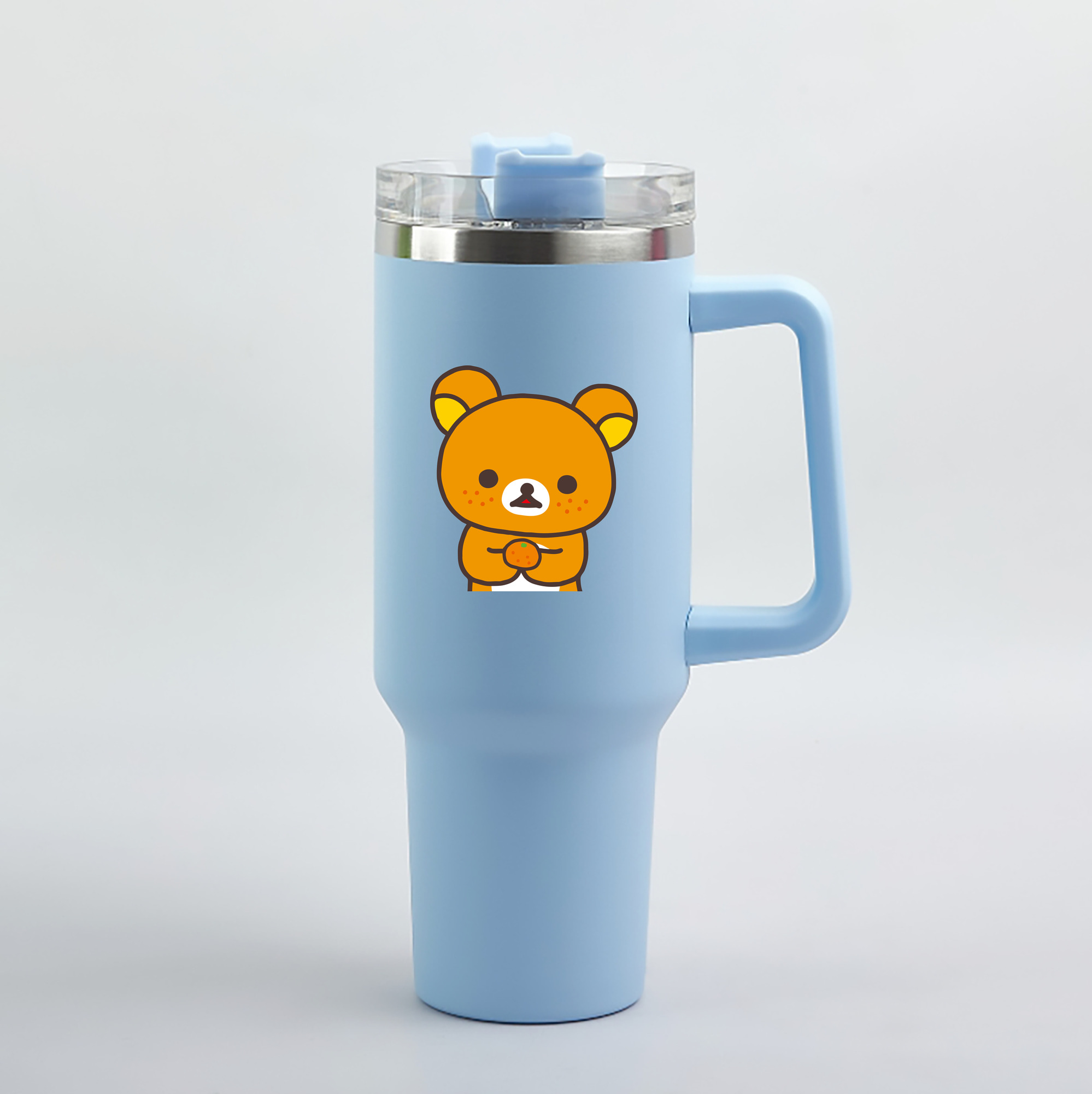 （画像用） リラックマ リラックマ キイロイトリ Rilakkuma Korilakkuma Kiiroitori 1200mL車用タンブラー（カラープリント）