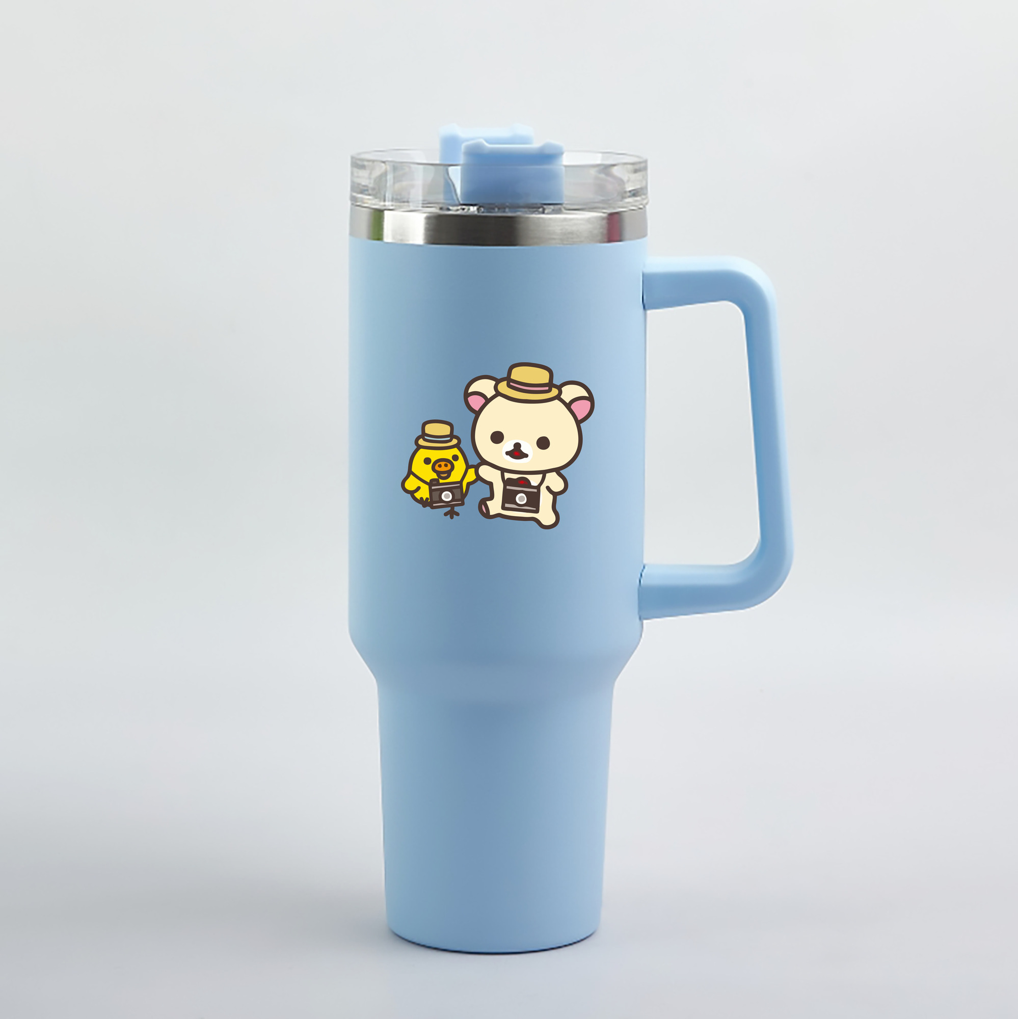 （画像用） リラックマ リラックマ キイロイトリ Rilakkuma Korilakkuma Kiiroitori 1200mL車用タンブラー（カラープリント）
