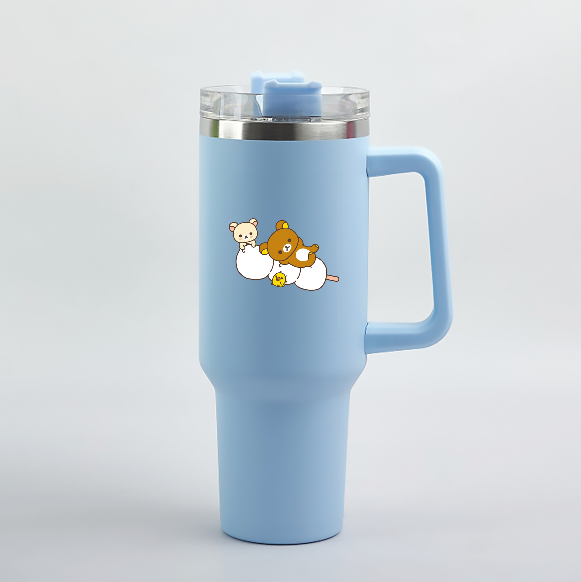 （画像用） リラックマ リラックマ キイロイトリ Rilakkuma Korilakkuma Kiiroitori 1200mL車用タンブラー（カラープリント）