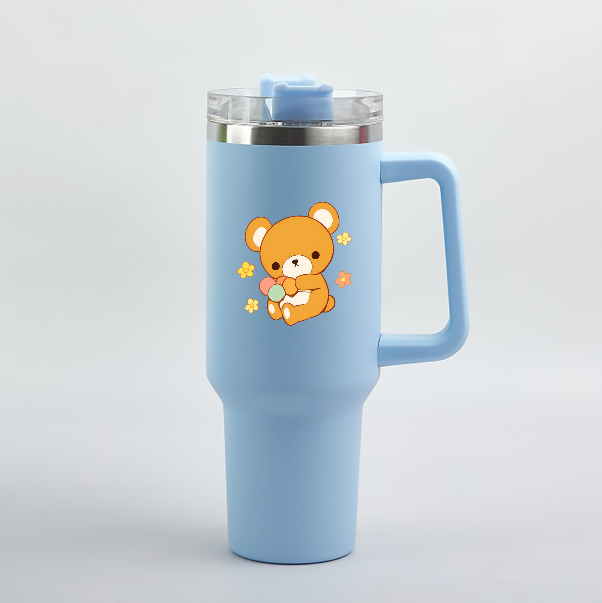 （画像用） リラックマ リラックマ キイロイトリ Rilakkuma Korilakkuma Kiiroitori 1200mL車用タンブラー（カラープリント）