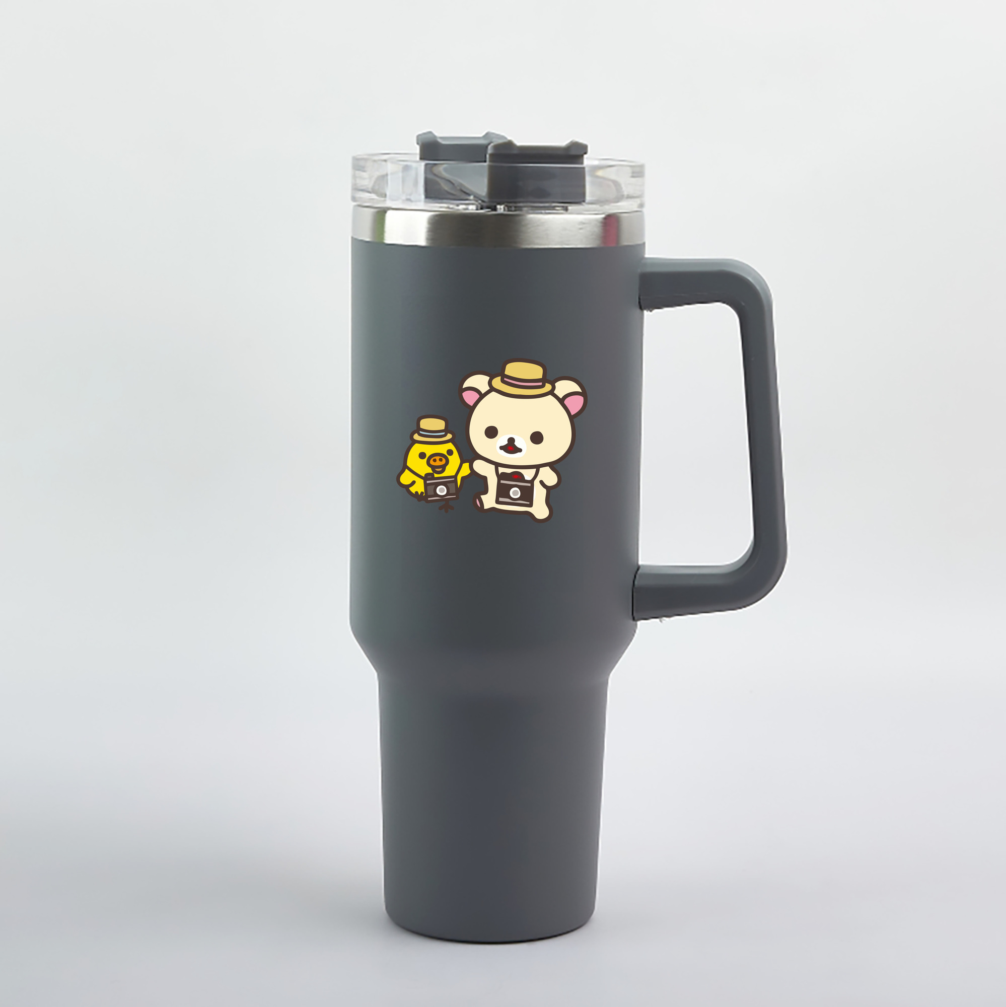 （画像用） リラックマ リラックマ キイロイトリ Rilakkuma Korilakkuma Kiiroitori 1200mL車用タンブラー（カラープリント）