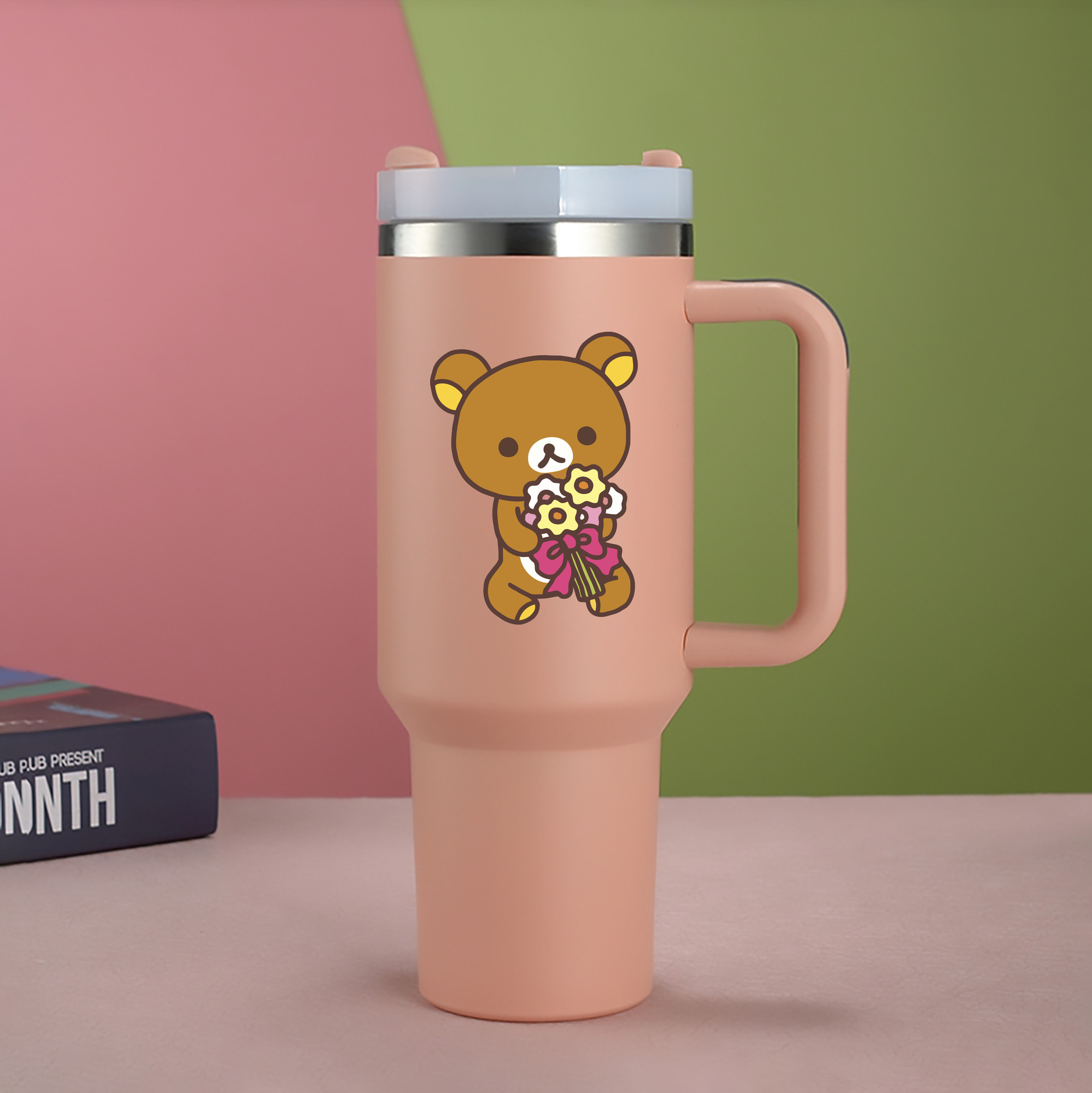 （画像用） リラックマ リラックマ キイロイトリ Rilakkuma Korilakkuma Kiiroitori 1200mL車用タンブラー（カラープリント）