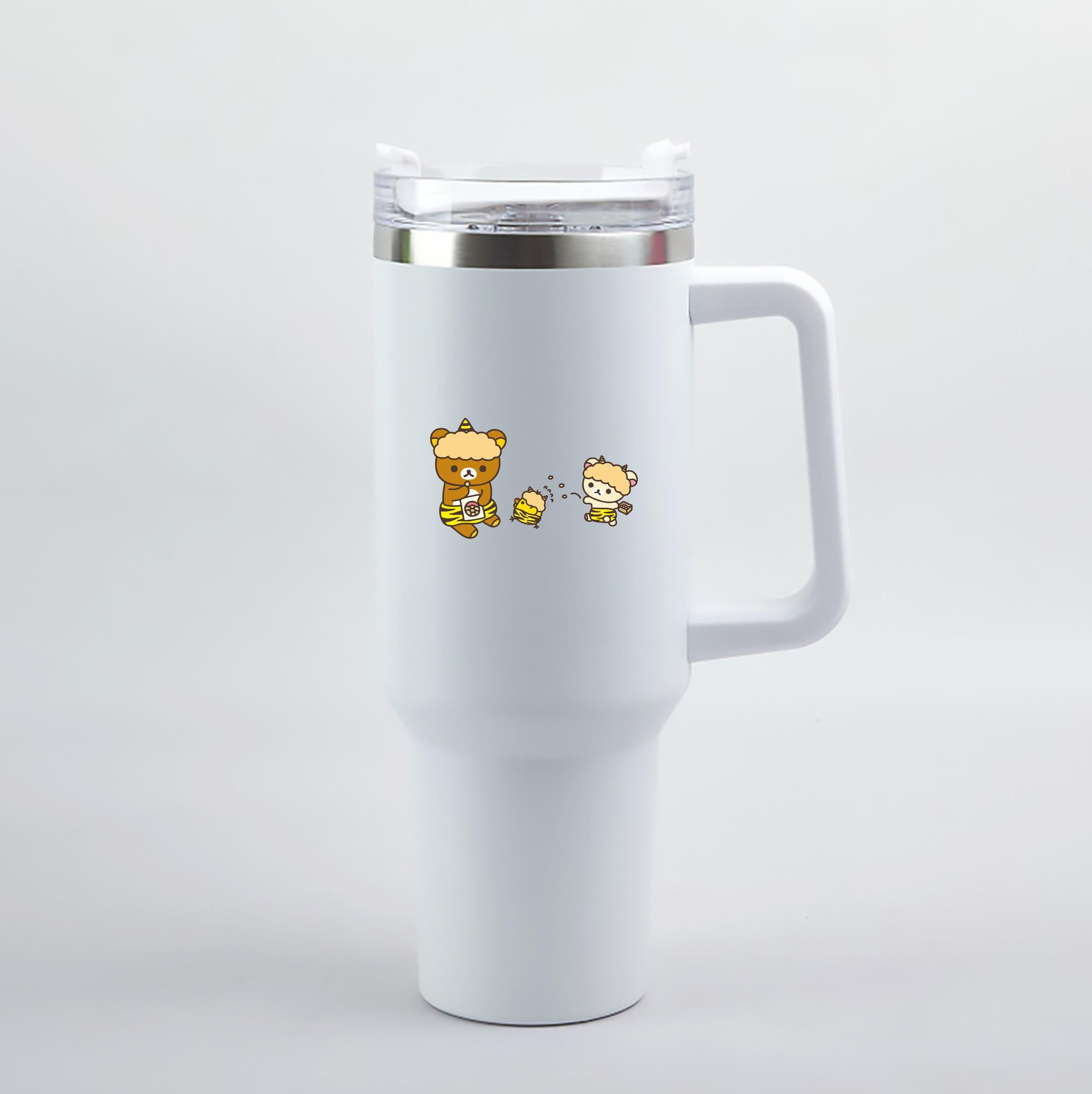 （画像用） リラックマ リラックマ キイロイトリ Rilakkuma Korilakkuma Kiiroitori 1200mL車用タンブラー（カラープリント）