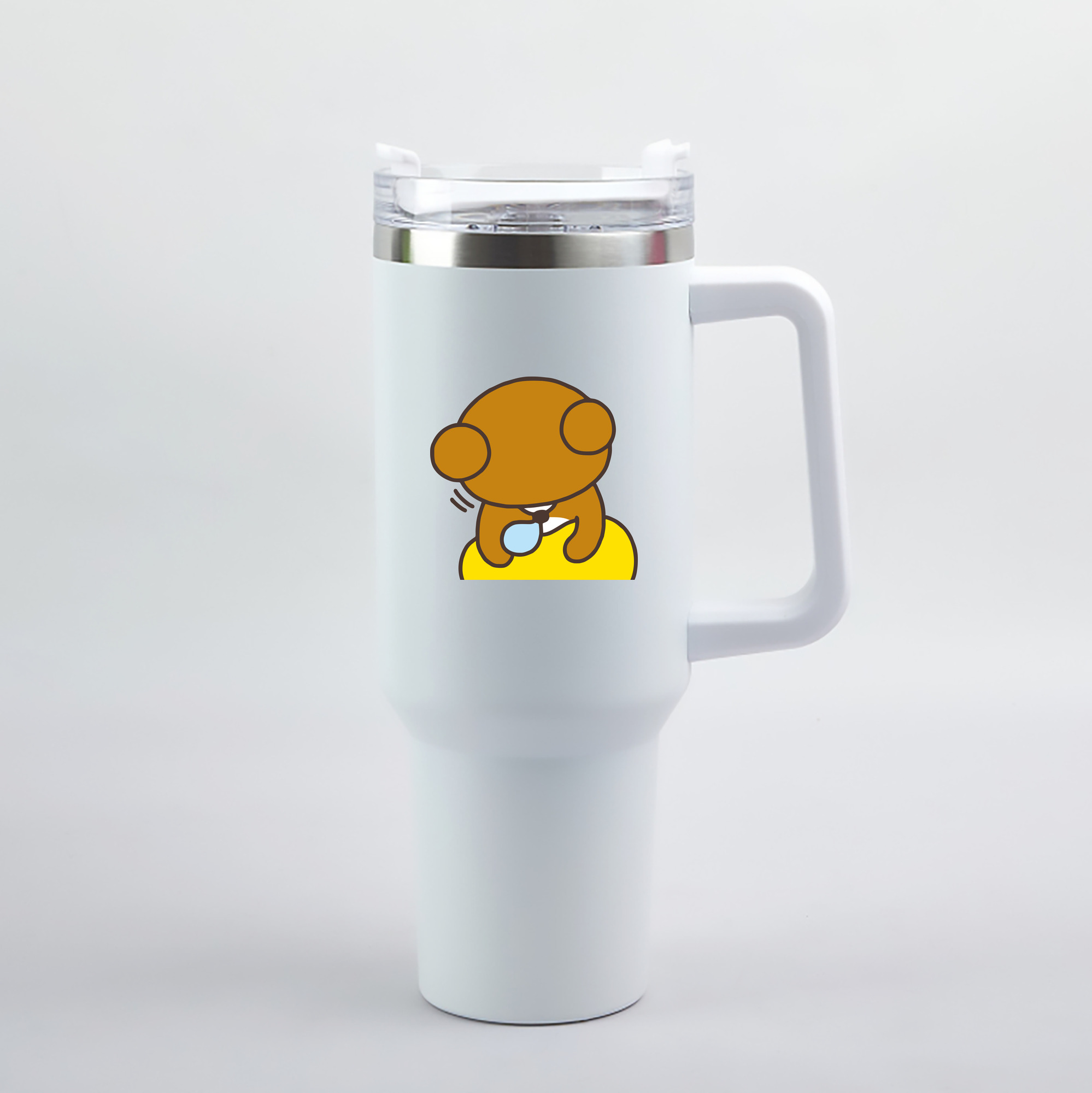 （画像用） リラックマ リラックマ キイロイトリ Rilakkuma Korilakkuma Kiiroitori 1200mL車用タンブラー（カラープリント）