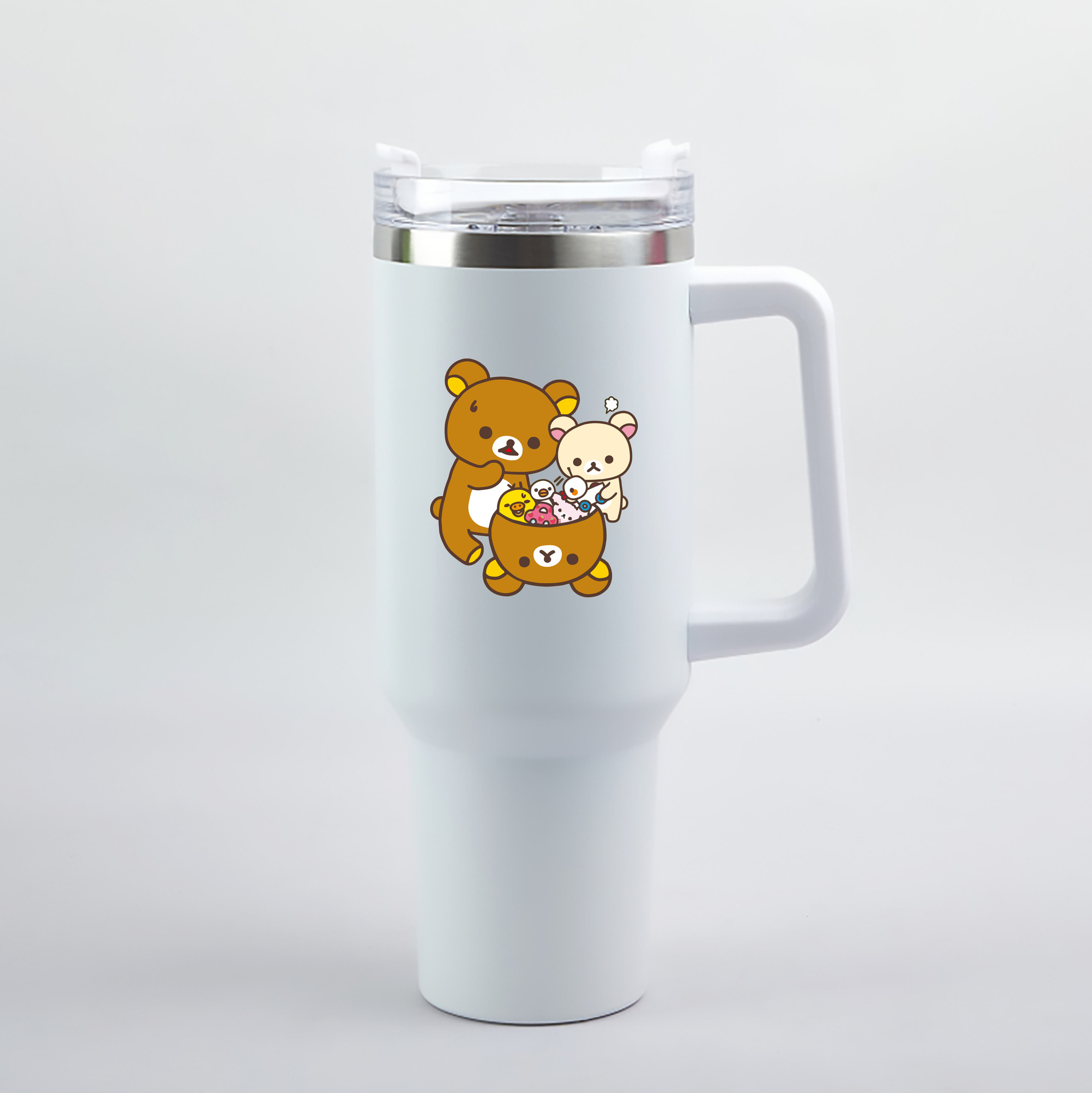 （画像用） リラックマ リラックマ キイロイトリ Rilakkuma Korilakkuma Kiiroitori 1200mL車用タンブラー（カラープリント）