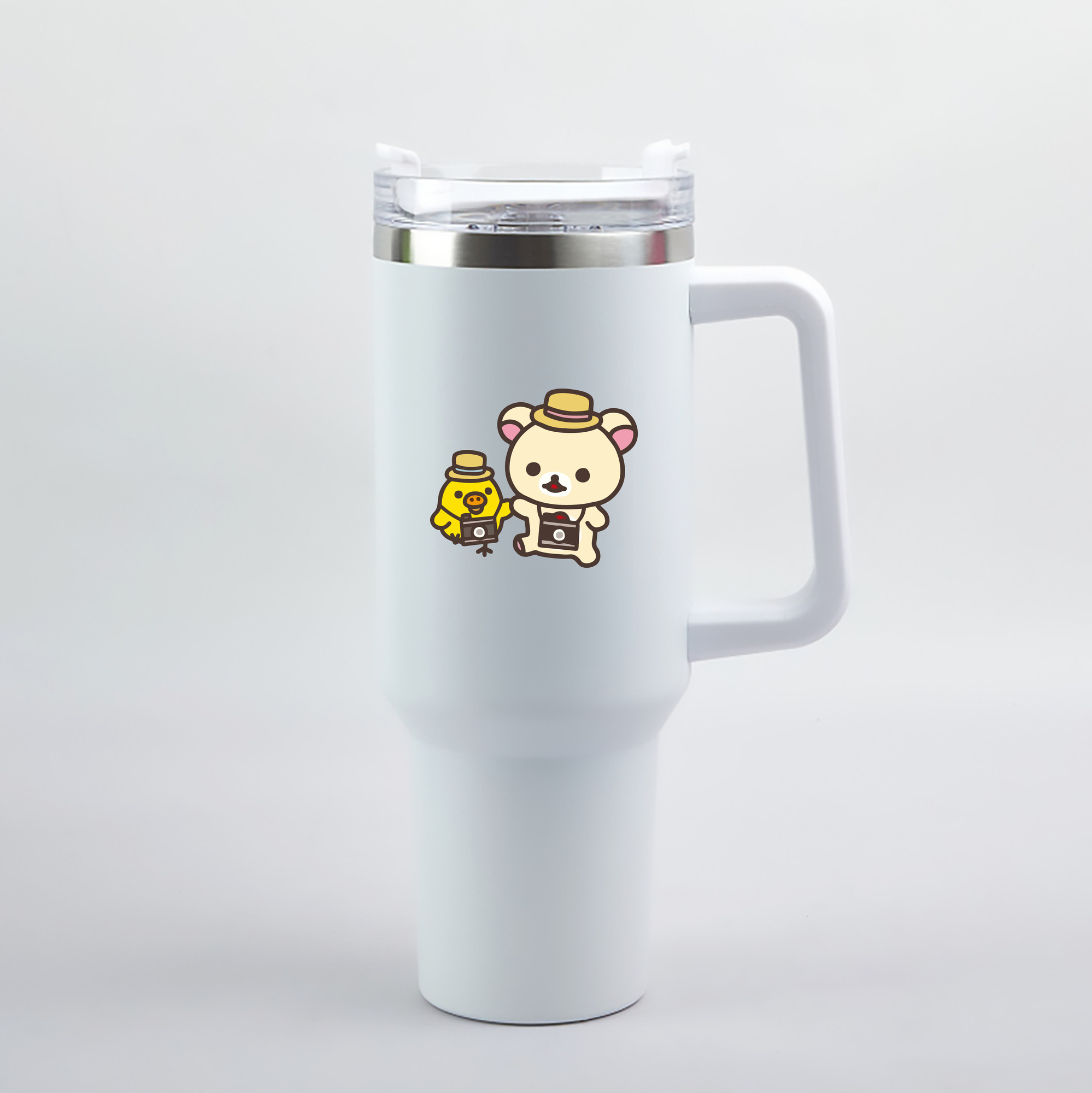 （画像用） リラックマ リラックマ キイロイトリ Rilakkuma Korilakkuma Kiiroitori 1200mL車用タンブラー（カラープリント）