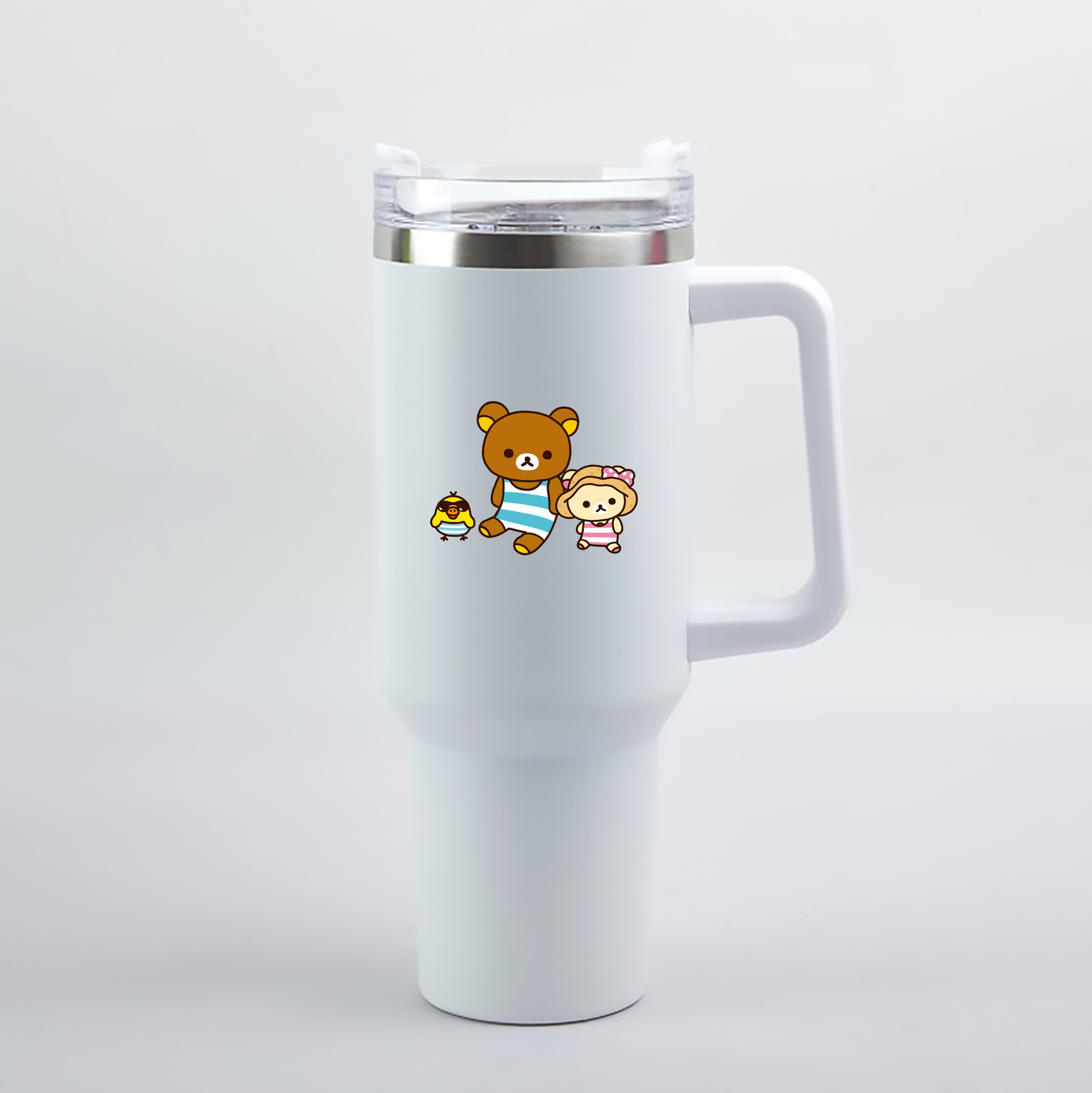 （画像用） リラックマ リラックマ キイロイトリ Rilakkuma Korilakkuma Kiiroitori 1200mL車用タンブラー（カラープリント）