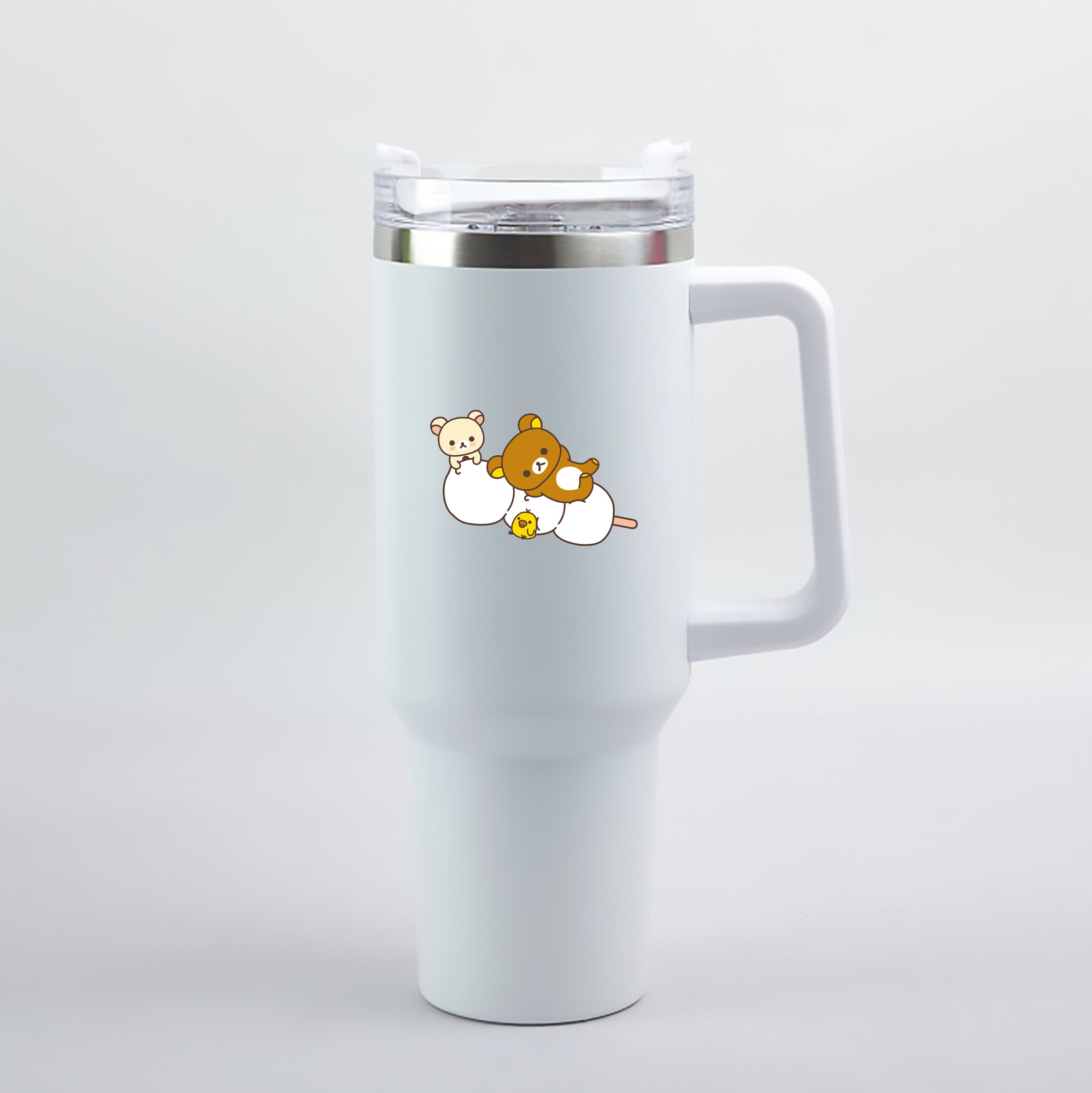 （画像用） リラックマ リラックマ キイロイトリ Rilakkuma Korilakkuma Kiiroitori 1200mL車用タンブラー（カラープリント）