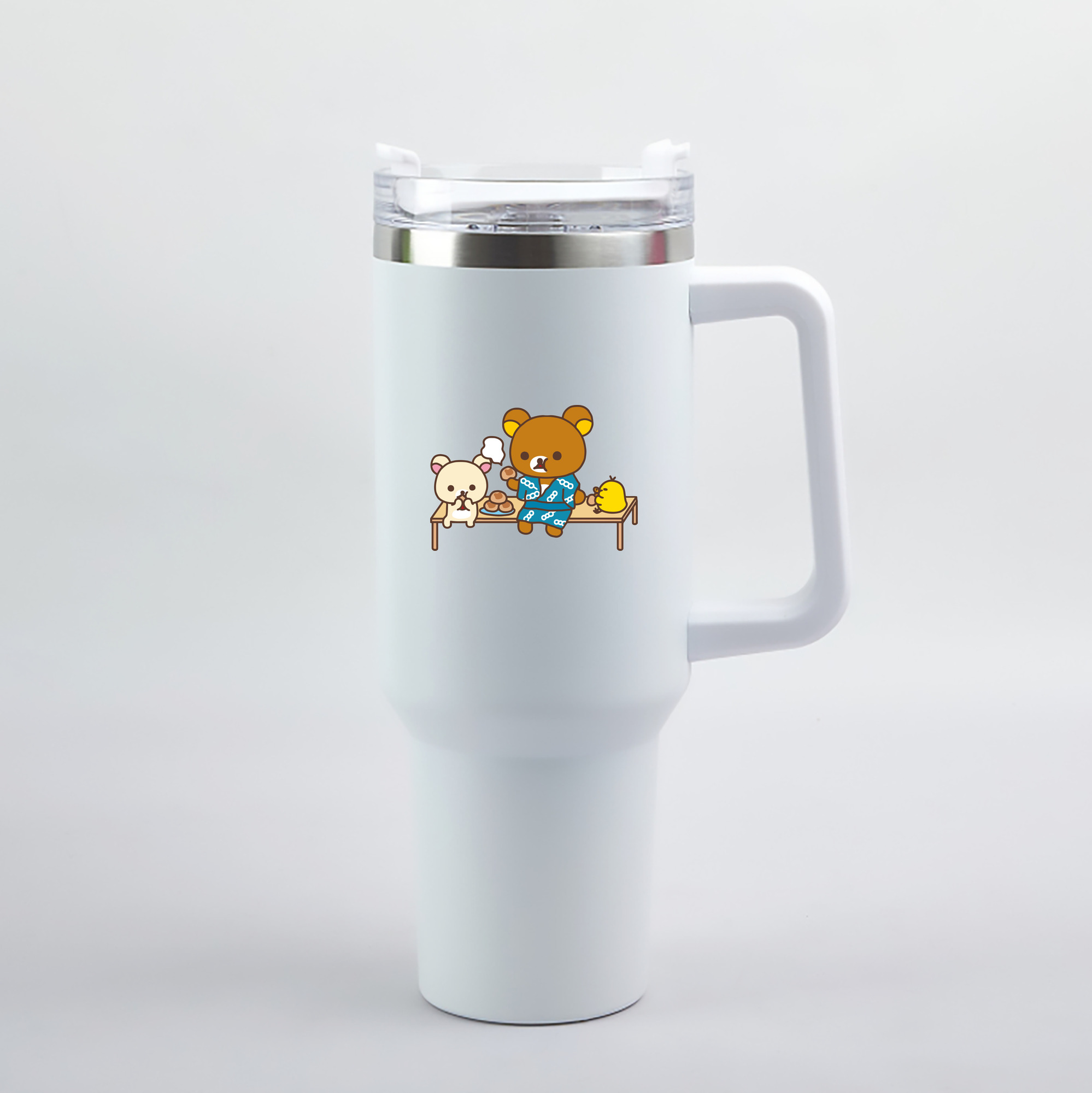 （画像用） リラックマ リラックマ キイロイトリ Rilakkuma Korilakkuma Kiiroitori 1200mL車用タンブラー（カラープリント）