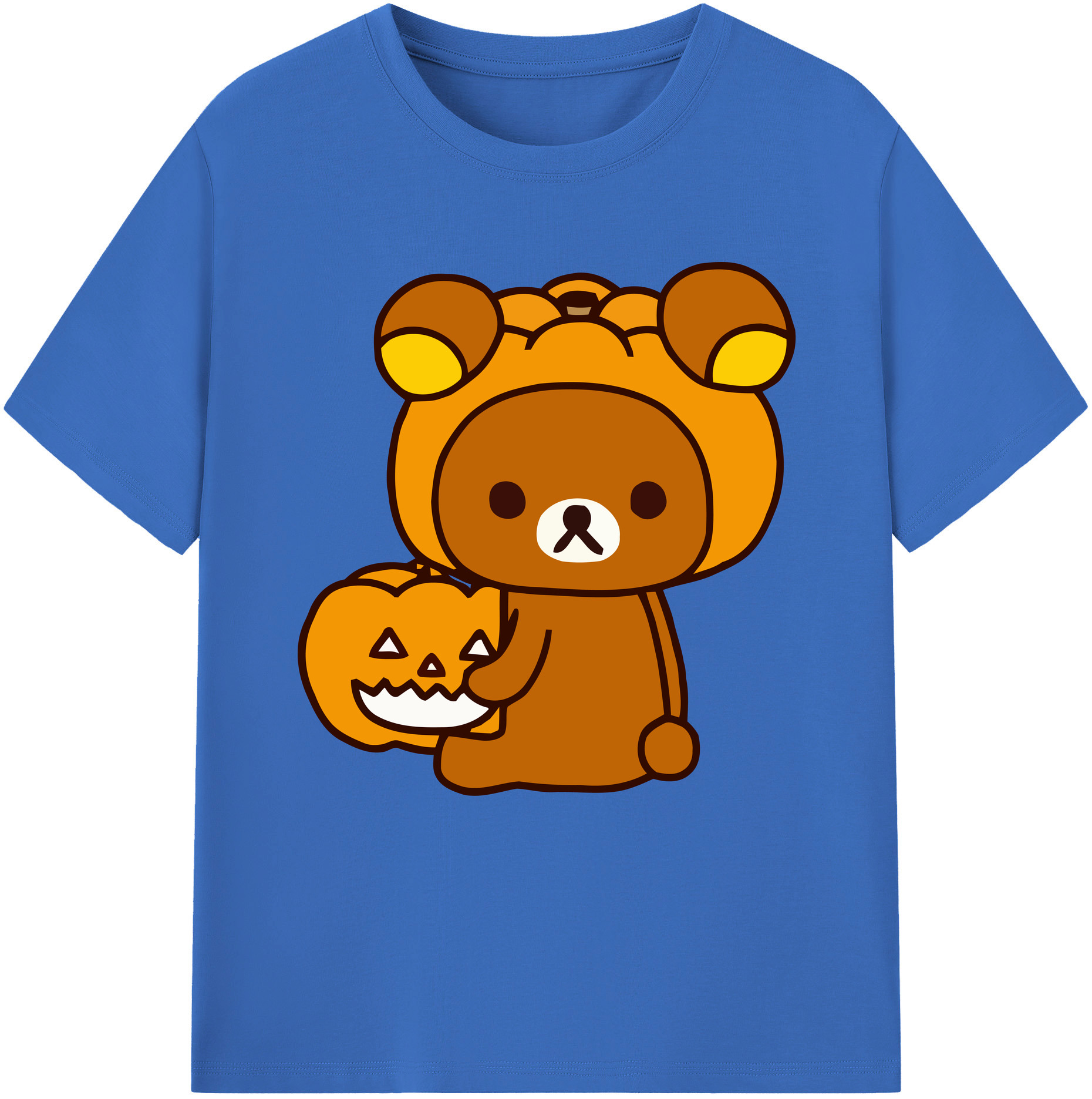 （画像用） リラックマ リラックマ キイロイトリ Rilakkuma Korilakkuma Kiiroitori 綿100％半袖Tシャツ（フロントプリント）
