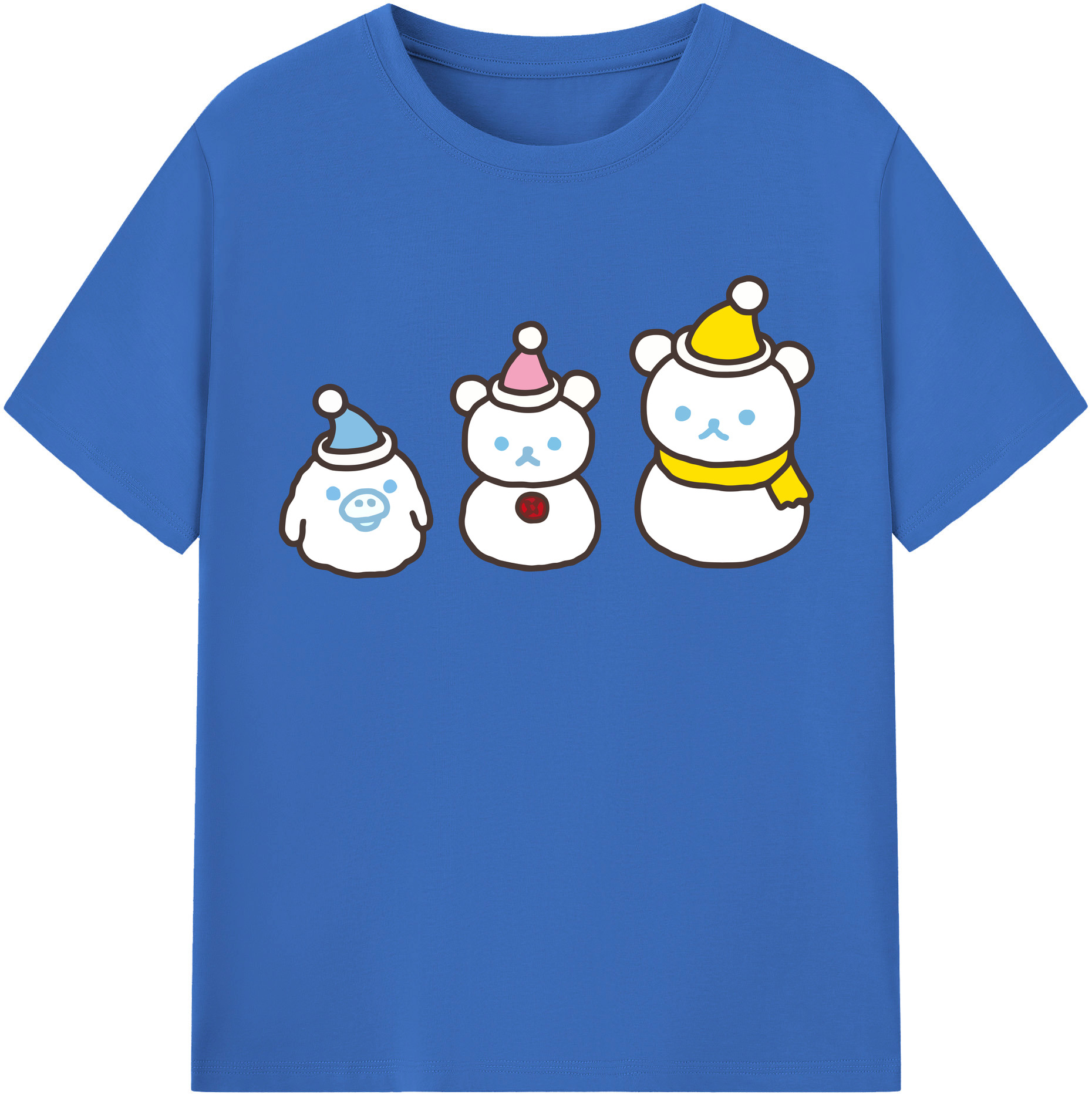 （画像用） リラックマ リラックマ キイロイトリ Rilakkuma Korilakkuma Kiiroitori 綿100％半袖Tシャツ（フロントプリント）