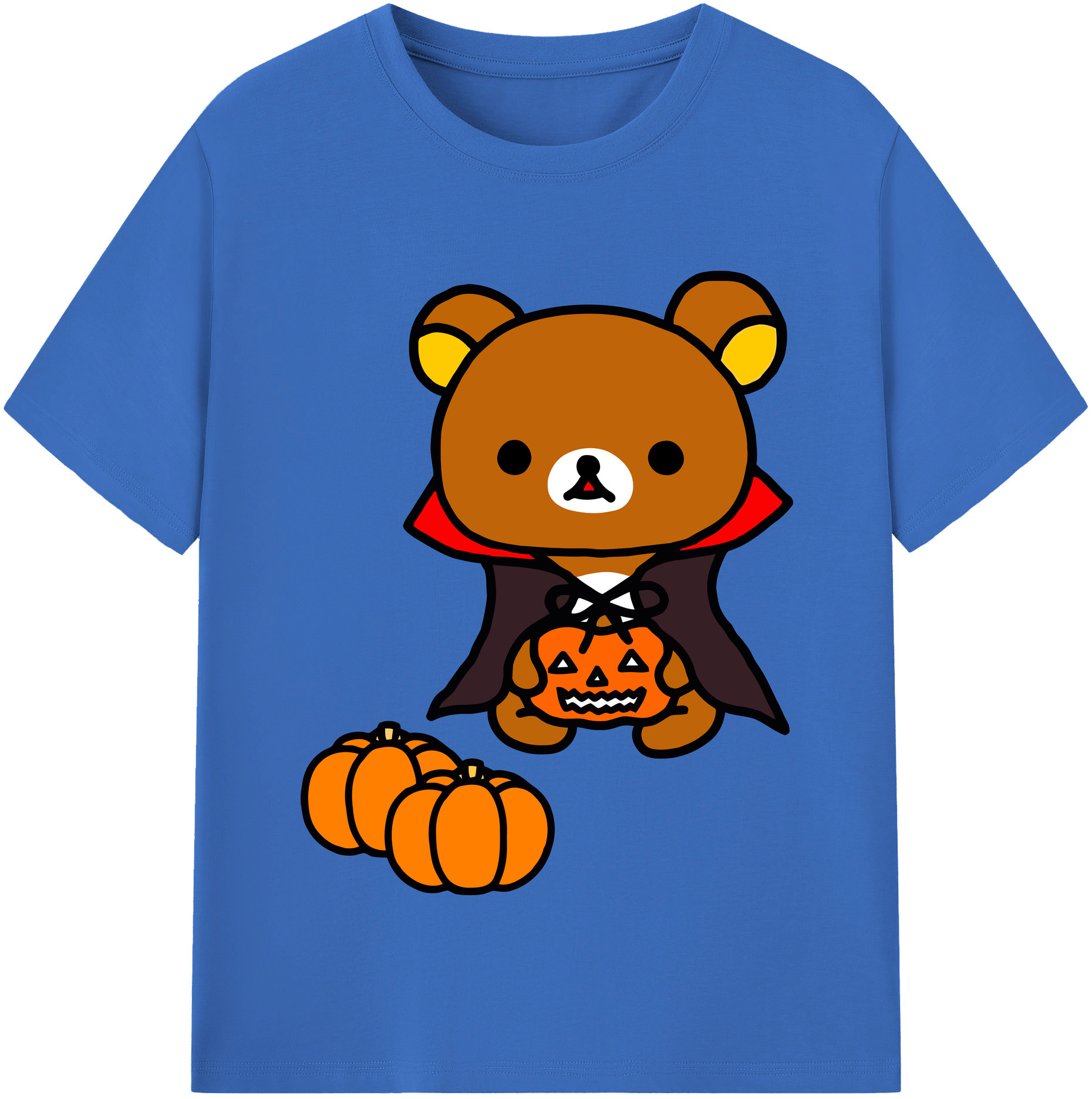 （画像用） リラックマ リラックマ キイロイトリ Rilakkuma Korilakkuma Kiiroitori 綿100％半袖Tシャツ（フロントプリント）