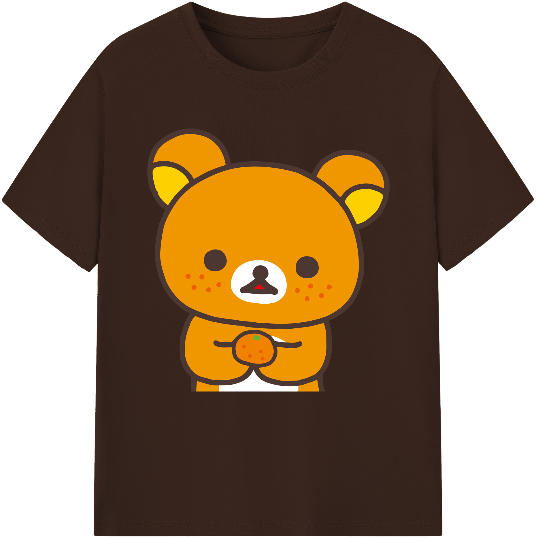 （画像用） リラックマ リラックマ キイロイトリ Rilakkuma Korilakkuma Kiiroitori 綿100％半袖Tシャツ（フロントプリント）