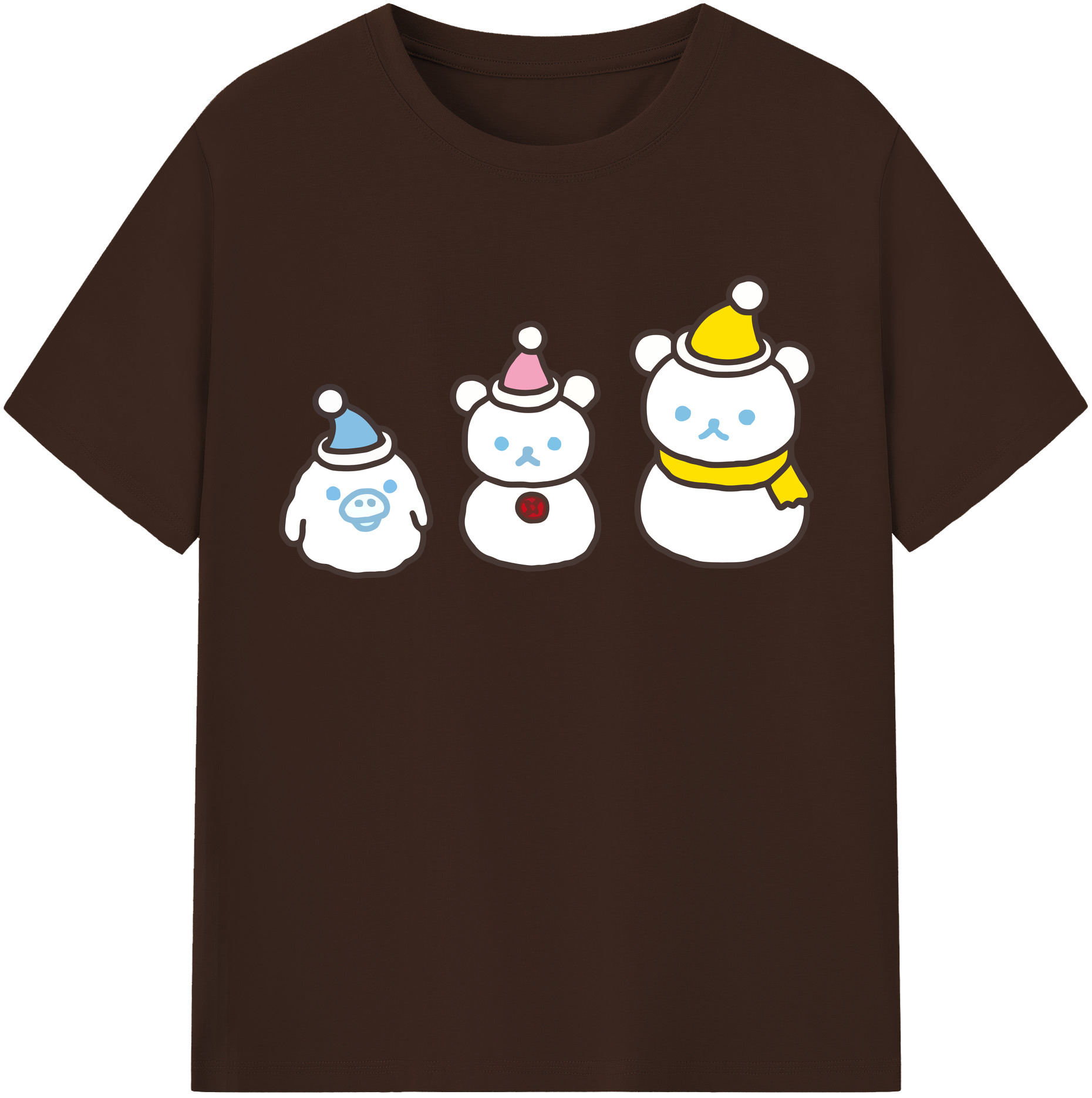 （画像用） リラックマ リラックマ キイロイトリ Rilakkuma Korilakkuma Kiiroitori 綿100％半袖Tシャツ（フロントプリント）