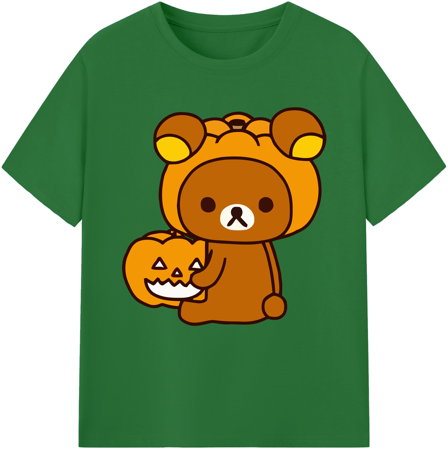 （画像用） リラックマ リラックマ キイロイトリ Rilakkuma Korilakkuma Kiiroitori 綿100％半袖Tシャツ（フロントプリント）