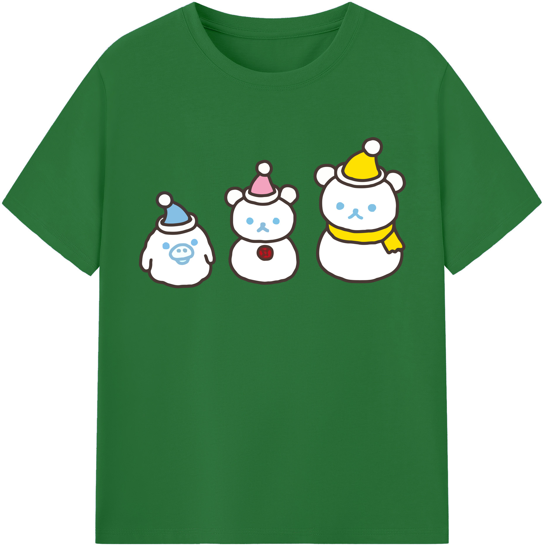 （画像用） リラックマ リラックマ キイロイトリ Rilakkuma Korilakkuma Kiiroitori 綿100％半袖Tシャツ（フロントプリント）