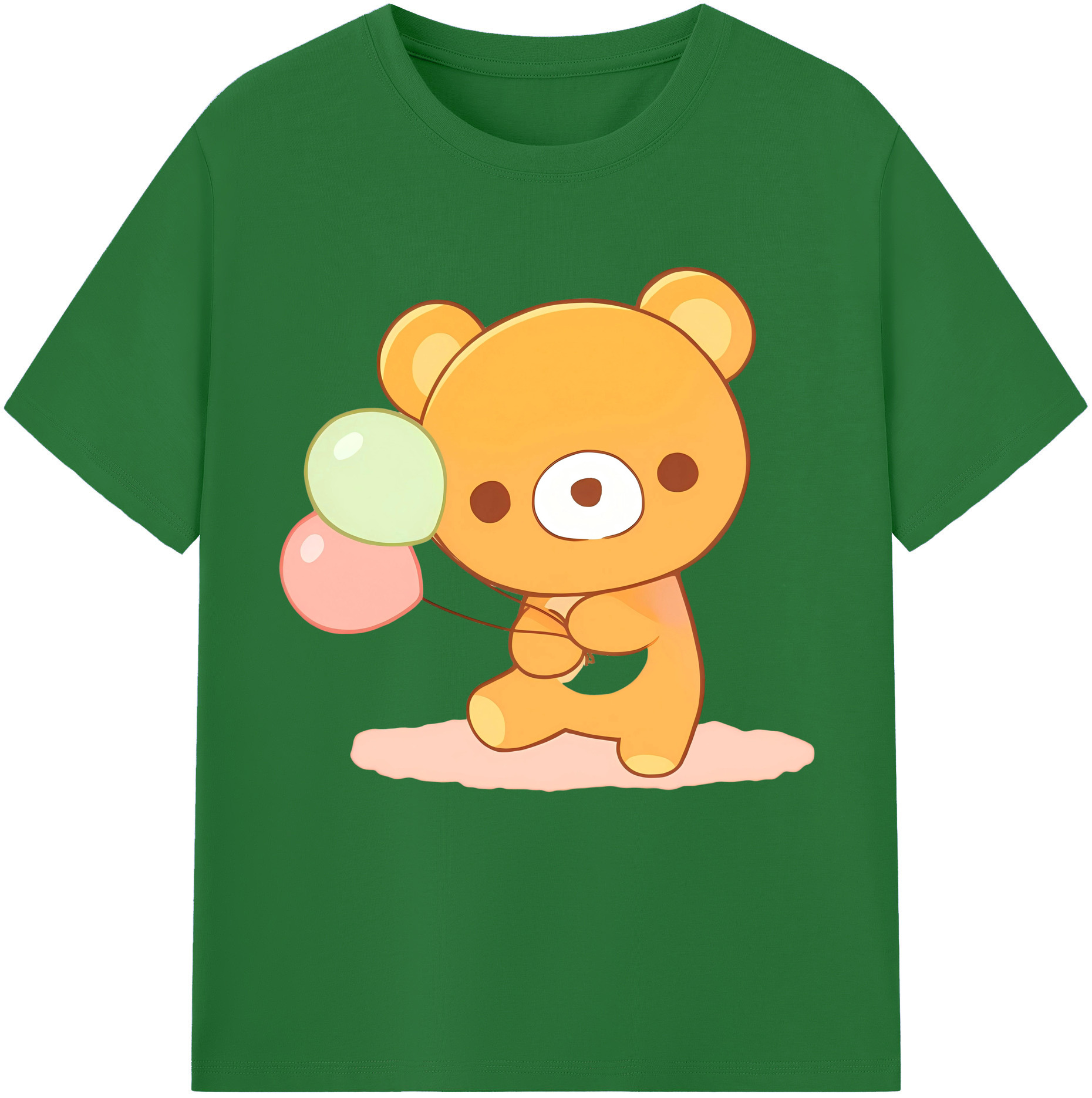 （画像用） リラックマ リラックマ キイロイトリ Rilakkuma Korilakkuma Kiiroitori 綿100％半袖Tシャツ（フロントプリント）