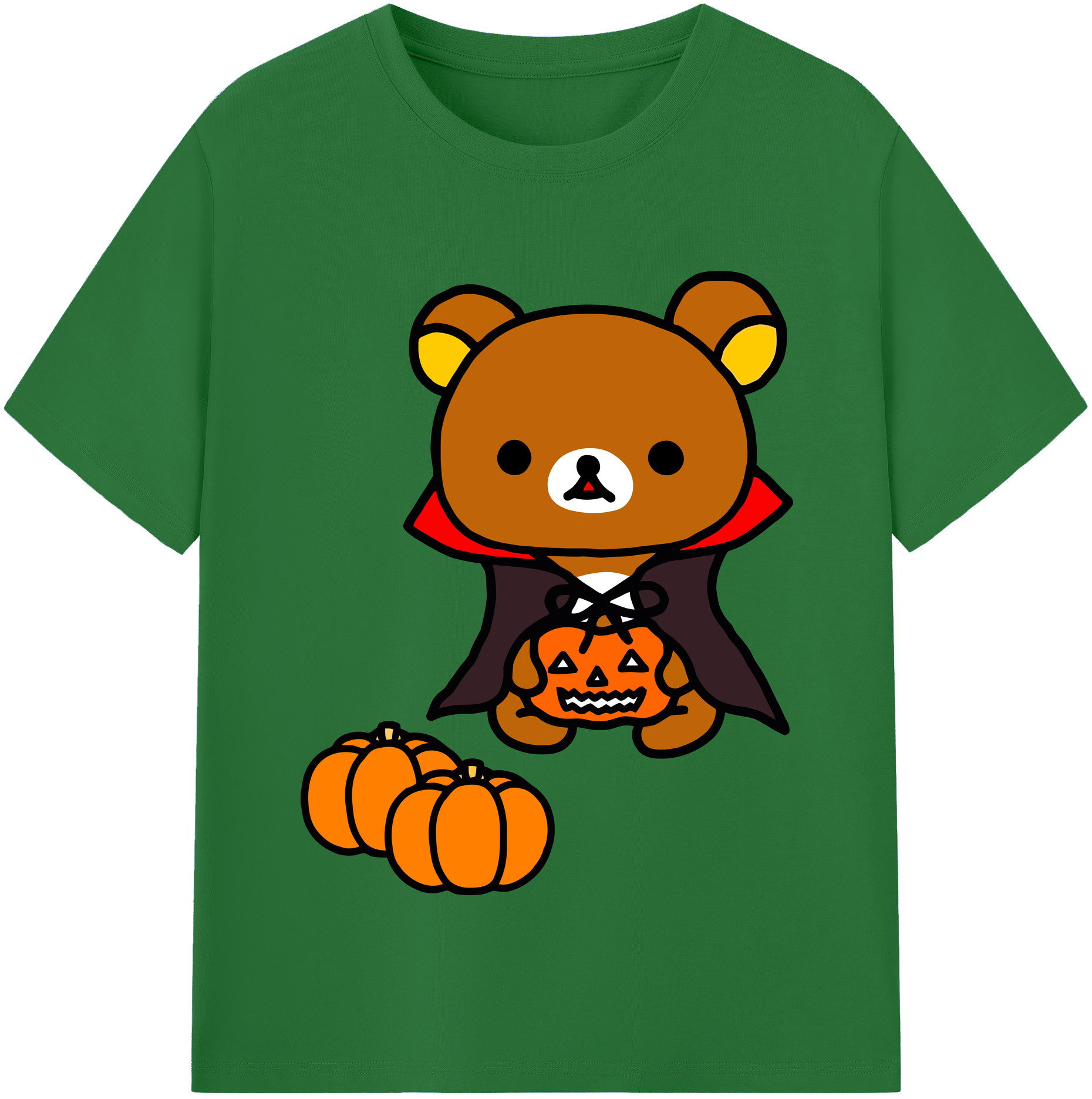 （画像用） リラックマ リラックマ キイロイトリ Rilakkuma Korilakkuma Kiiroitori 綿100％半袖Tシャツ（フロントプリント）