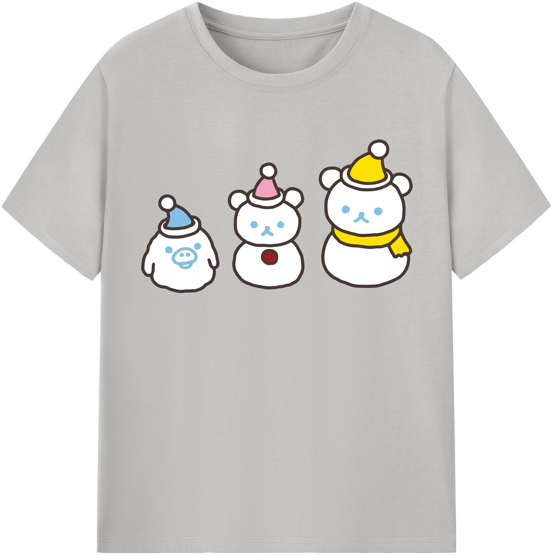 （画像用） リラックマ リラックマ キイロイトリ Rilakkuma Korilakkuma Kiiroitori 綿100％半袖Tシャツ（フロントプリント）