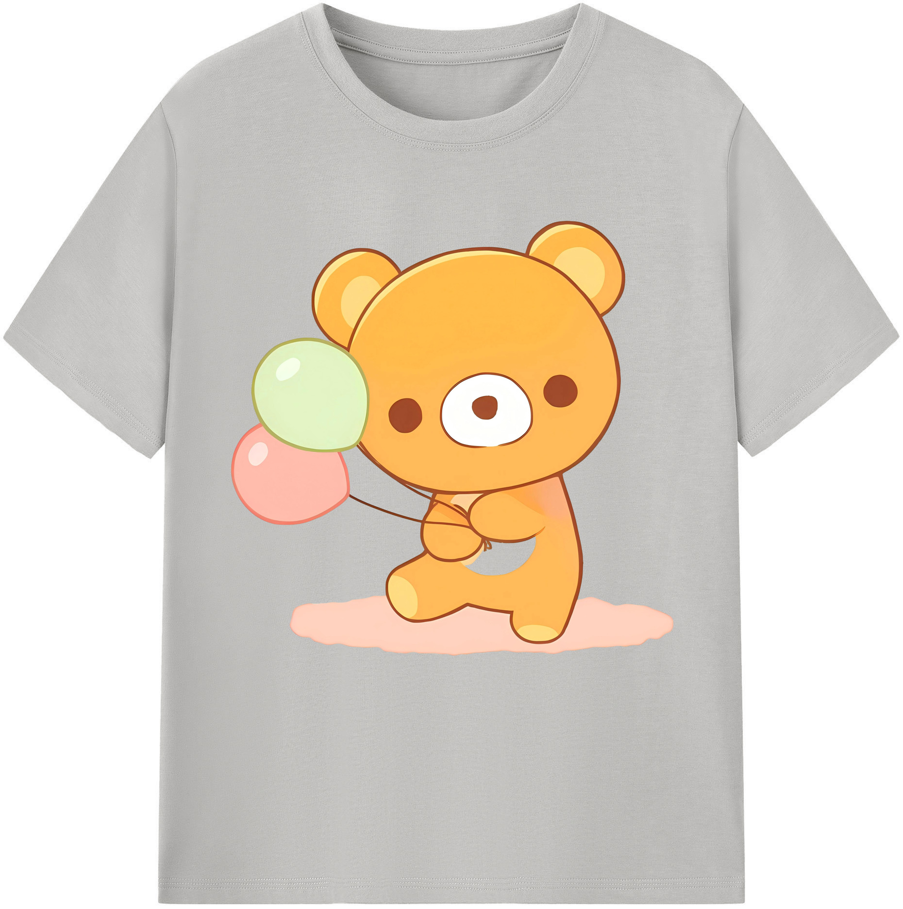 （画像用） リラックマ リラックマ キイロイトリ Rilakkuma Korilakkuma Kiiroitori 綿100％半袖Tシャツ（フロントプリント）