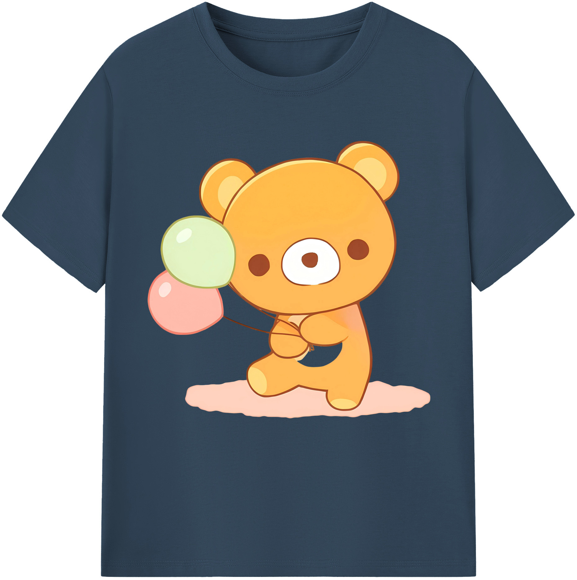 （画像用） リラックマ リラックマ キイロイトリ Rilakkuma Korilakkuma Kiiroitori 綿100％半袖Tシャツ（フロントプリント）