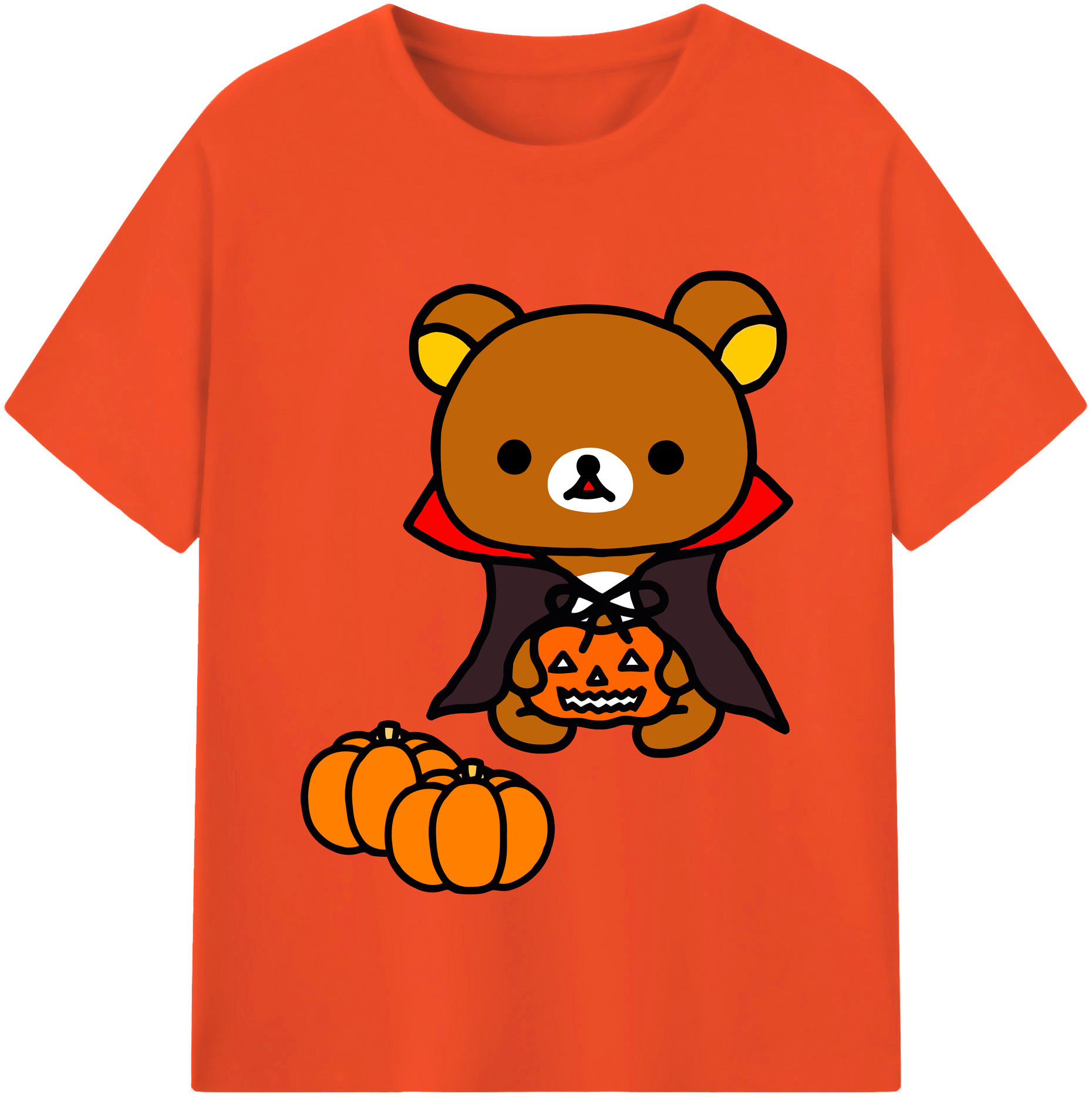 （画像用） リラックマ リラックマ キイロイトリ Rilakkuma Korilakkuma Kiiroitori 綿100％半袖Tシャツ（フロントプリント）