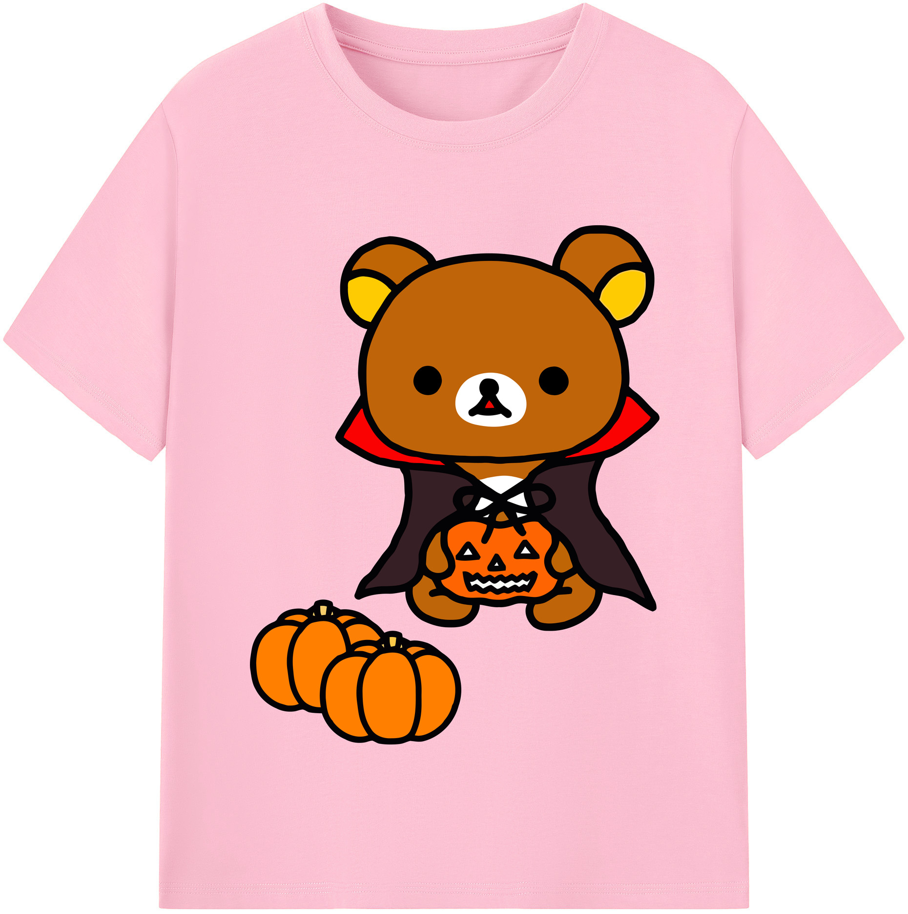（画像用） リラックマ リラックマ キイロイトリ Rilakkuma Korilakkuma Kiiroitori 綿100％半袖Tシャツ（フロントプリント）