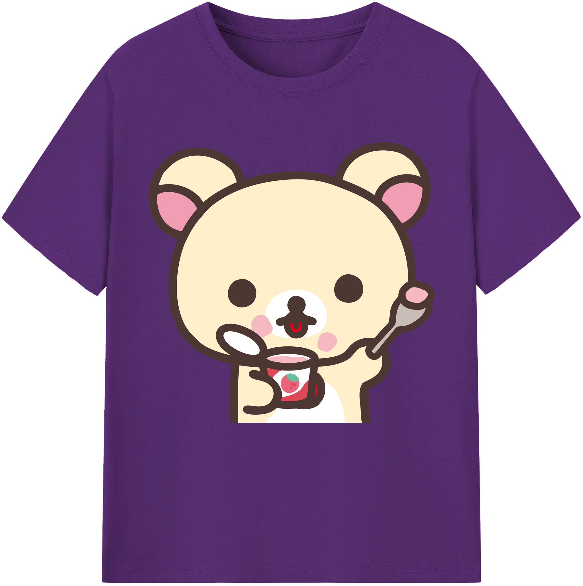 （画像用） リラックマ リラックマ キイロイトリ Rilakkuma Korilakkuma Kiiroitori 綿100％半袖Tシャツ（フロントプリント）