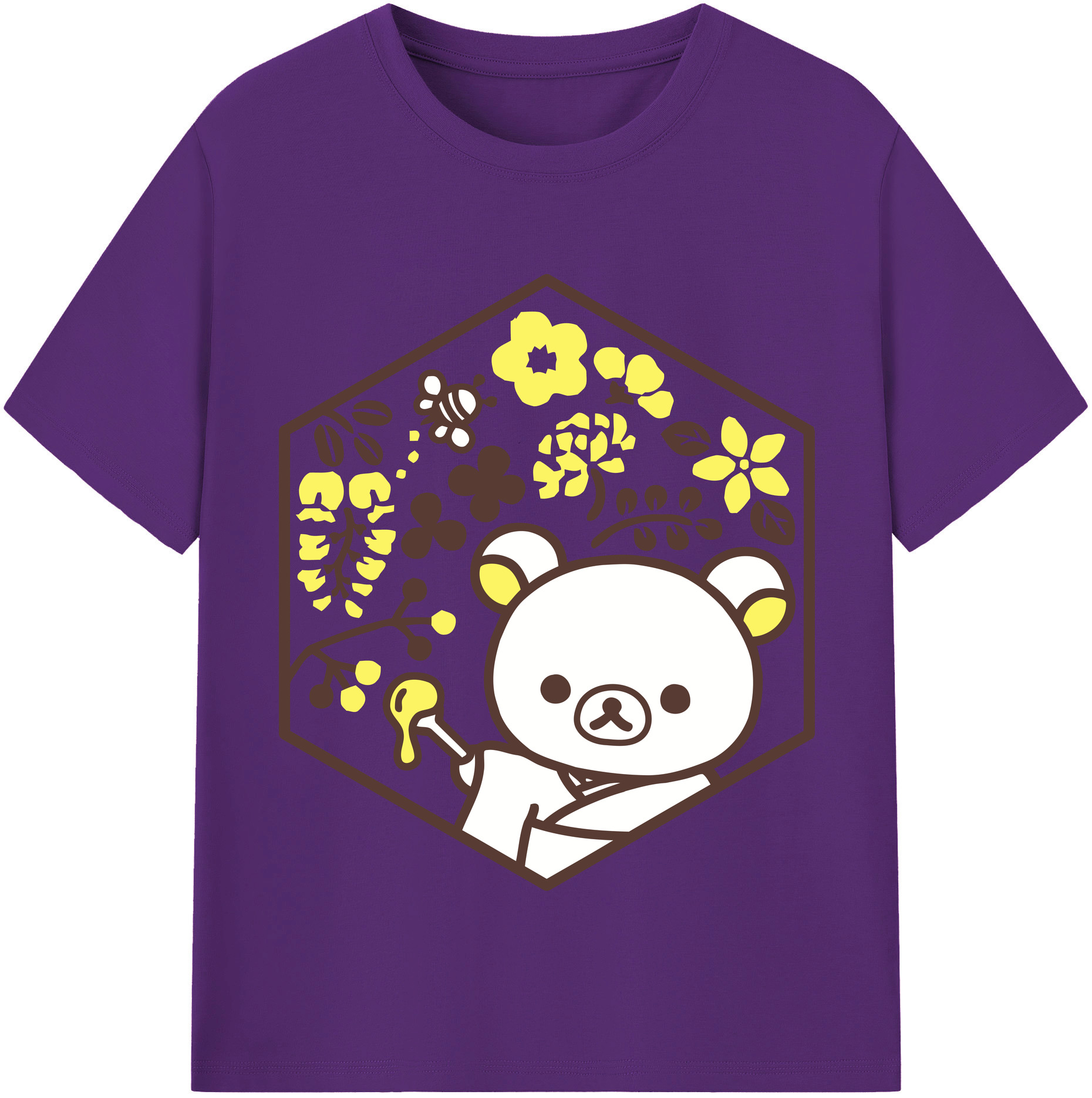 （画像用） リラックマ リラックマ キイロイトリ Rilakkuma Korilakkuma Kiiroitori 綿100％半袖Tシャツ（フロントプリント）
