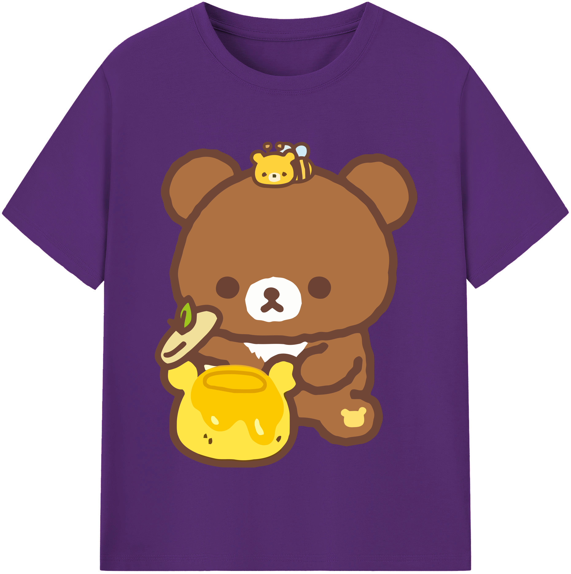 （画像用） リラックマ リラックマ キイロイトリ Rilakkuma Korilakkuma Kiiroitori 綿100％半袖Tシャツ（フロントプリント）