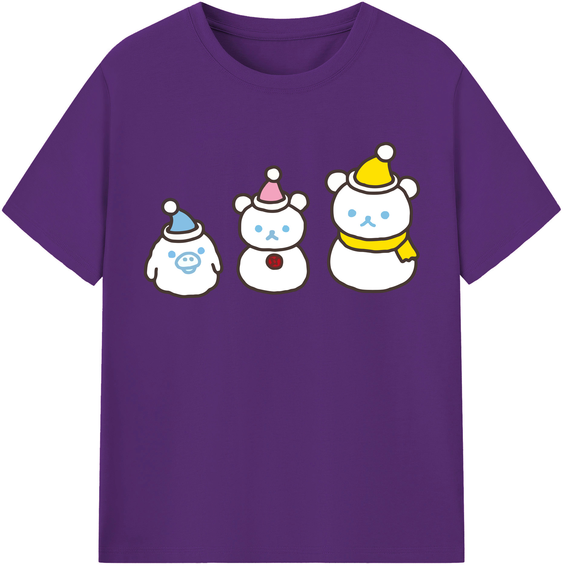 （画像用） リラックマ リラックマ キイロイトリ Rilakkuma Korilakkuma Kiiroitori 綿100％半袖Tシャツ（フロントプリント）